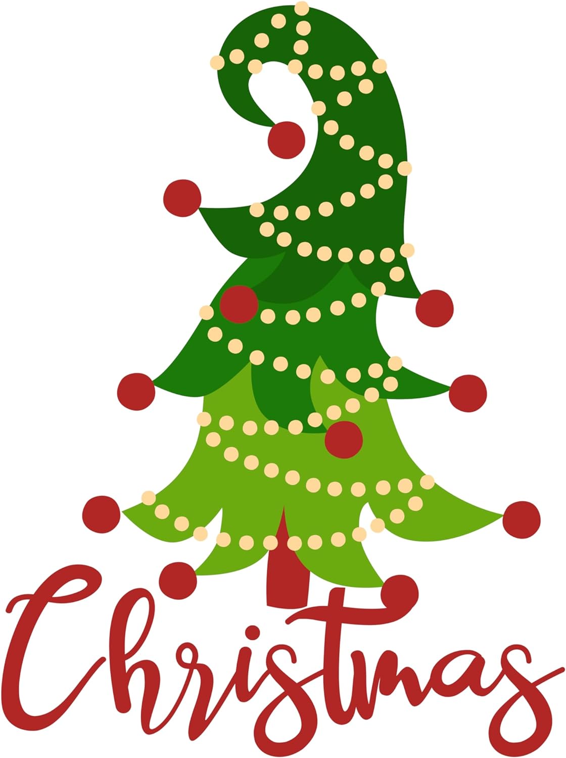 Inspirational Quote Christmas Green Tree Motivational Sticker Vinyl Decal Motivation Stickers- 5" Vinyl Sticker Waterproof