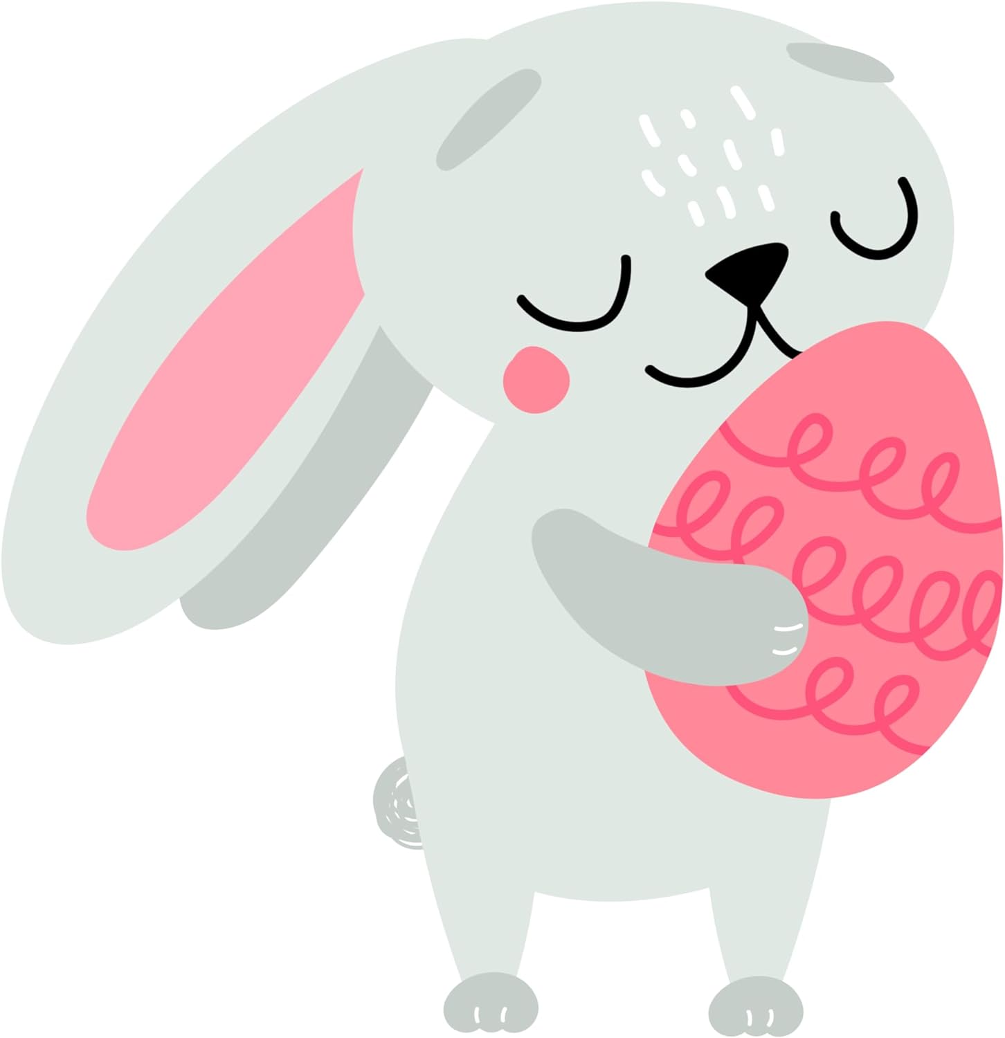 Inspirational Quote "Cute Rabbit Holding Egg" Motivational Sticker Vinyl Decal Motivation Stickers- 5" Vinyl Sticker Waterproof