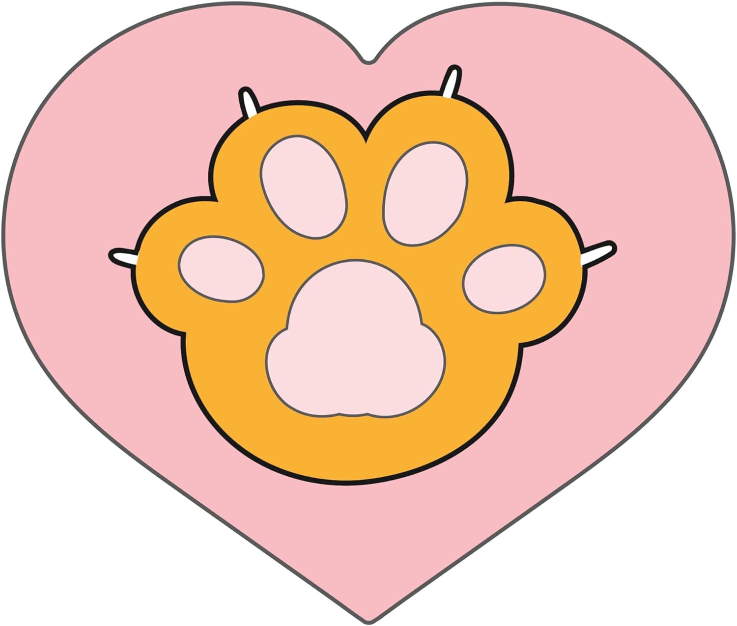 Inspirational Quote "Cat Paw in Heart" Motivational Sticker Vinyl Decal Motivation Stickers- 5" Vinyl Sticker Waterproof