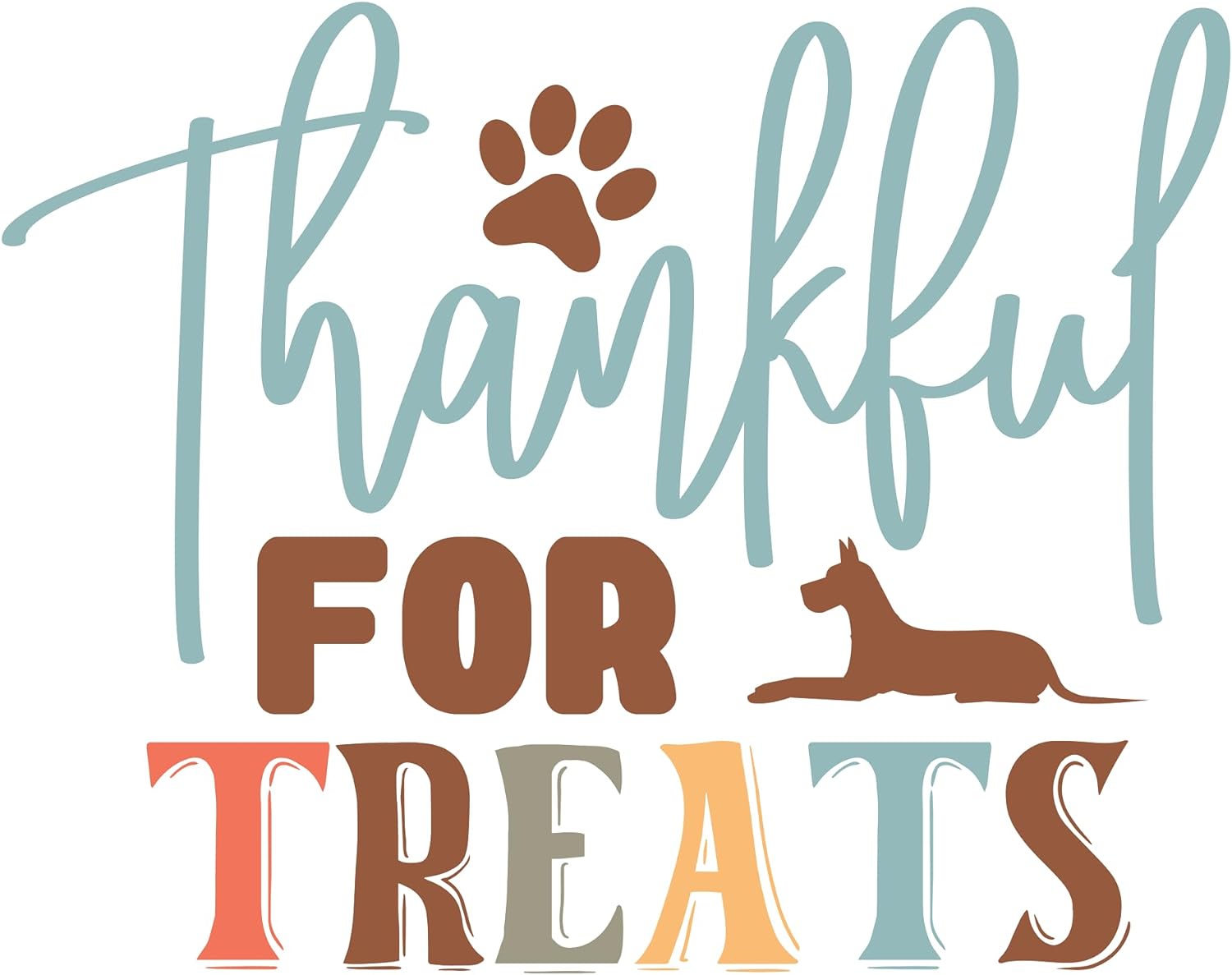 Inspirational Quote "Thankful for Treats" Motivational Sticker Vinyl Decal Motivation Stickers- 5" Vinyl Sticker Waterproof