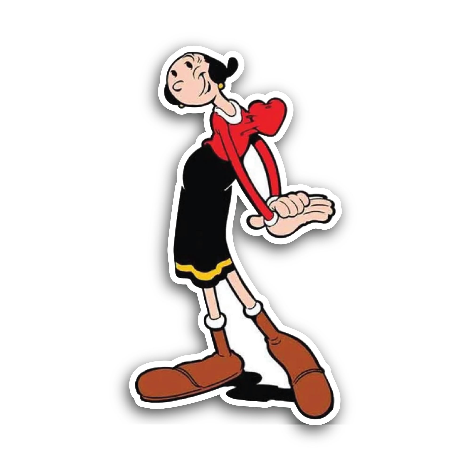 2 (Pieces) 3" and 5" Happy Cartoon Character Sticker, Waterproof Vinyl Decals for Many Purpose Like
