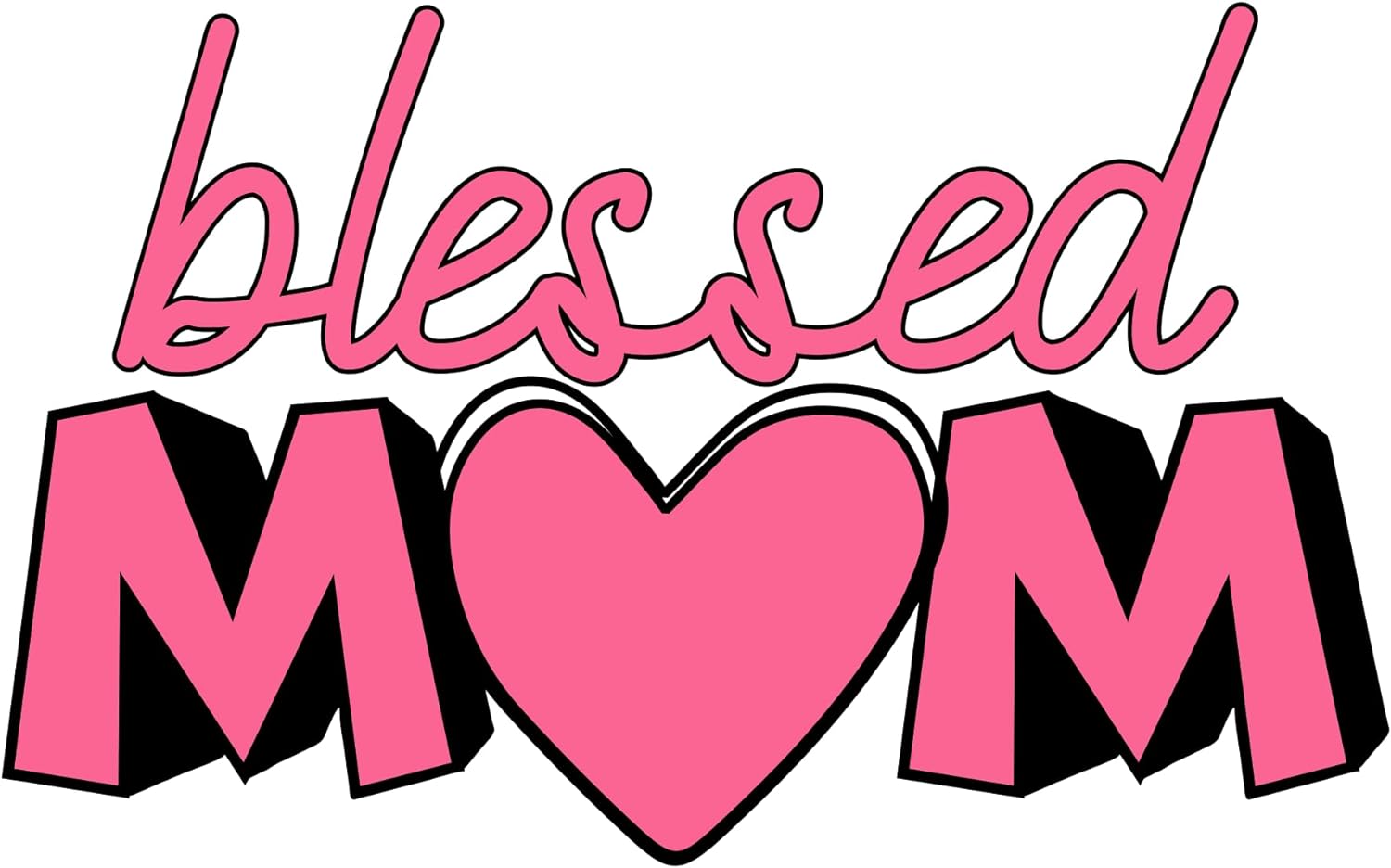 Inspirational Quote "Blessed Mom, Unique Sticker" Motivational Sticker Vinyl Decal Motivation Stickers- 5" Vinyl Sticker Waterproof