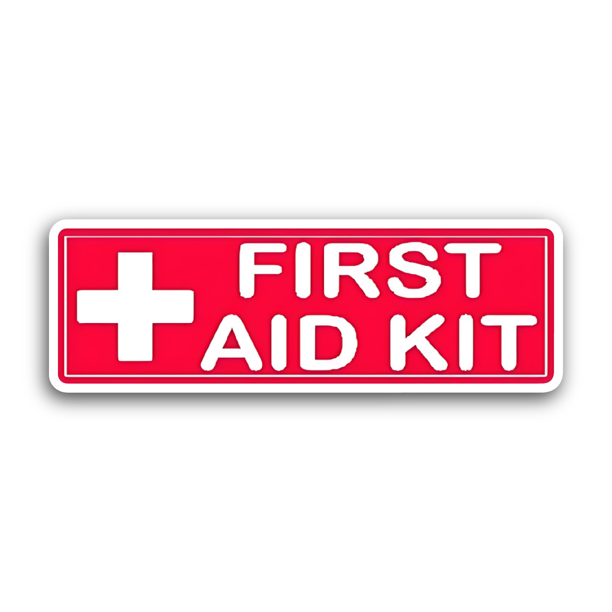 2 (Pieces) 3" and 5" First Aid Kit Sticker, Waterproof Vinyl Decals for Many Purpose Like Cars, Truc