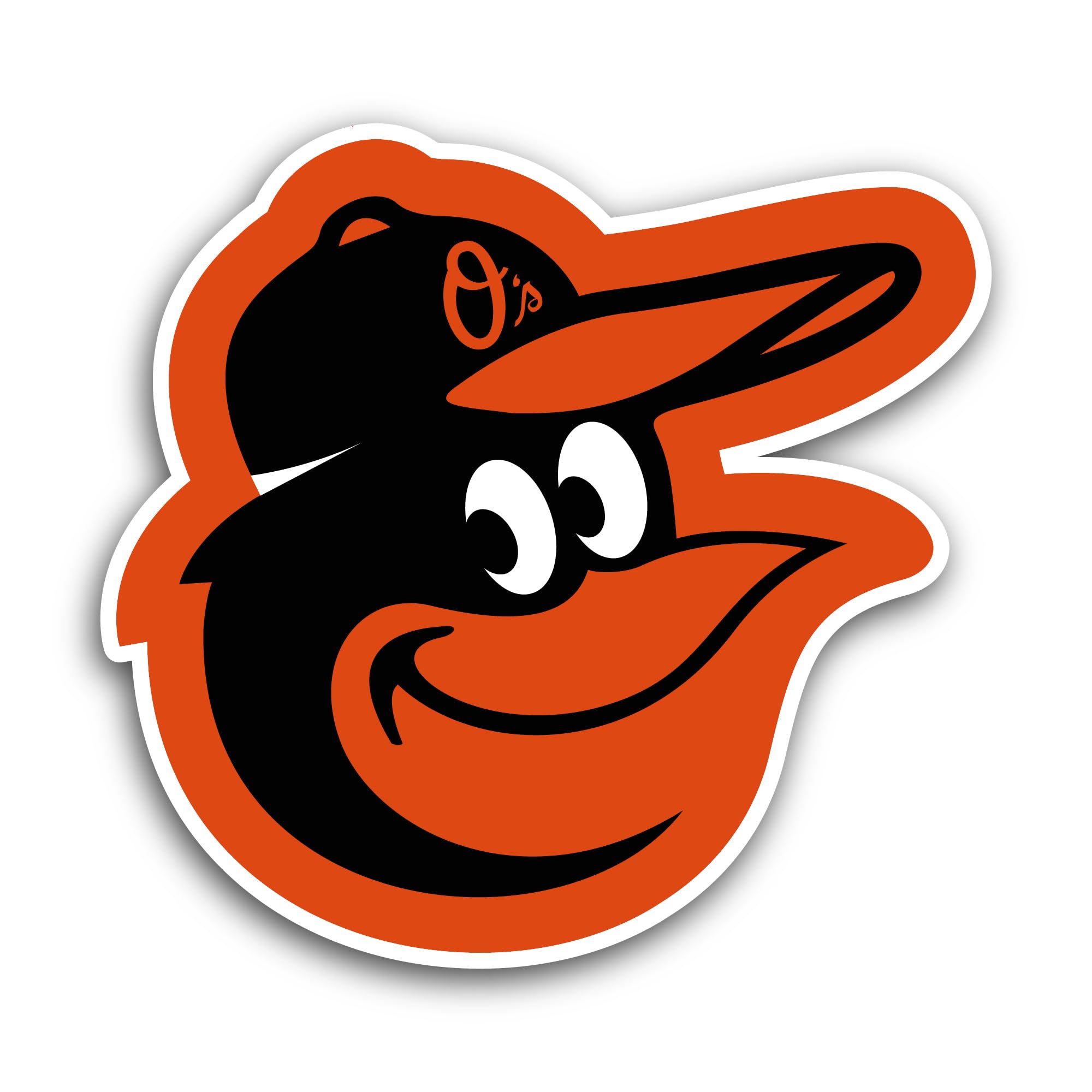 2 (Pieces) 3" and 5" Baltim0re Orioles Sticker, Waterproof Vinyl Decals for Many Purpose Like Cars,