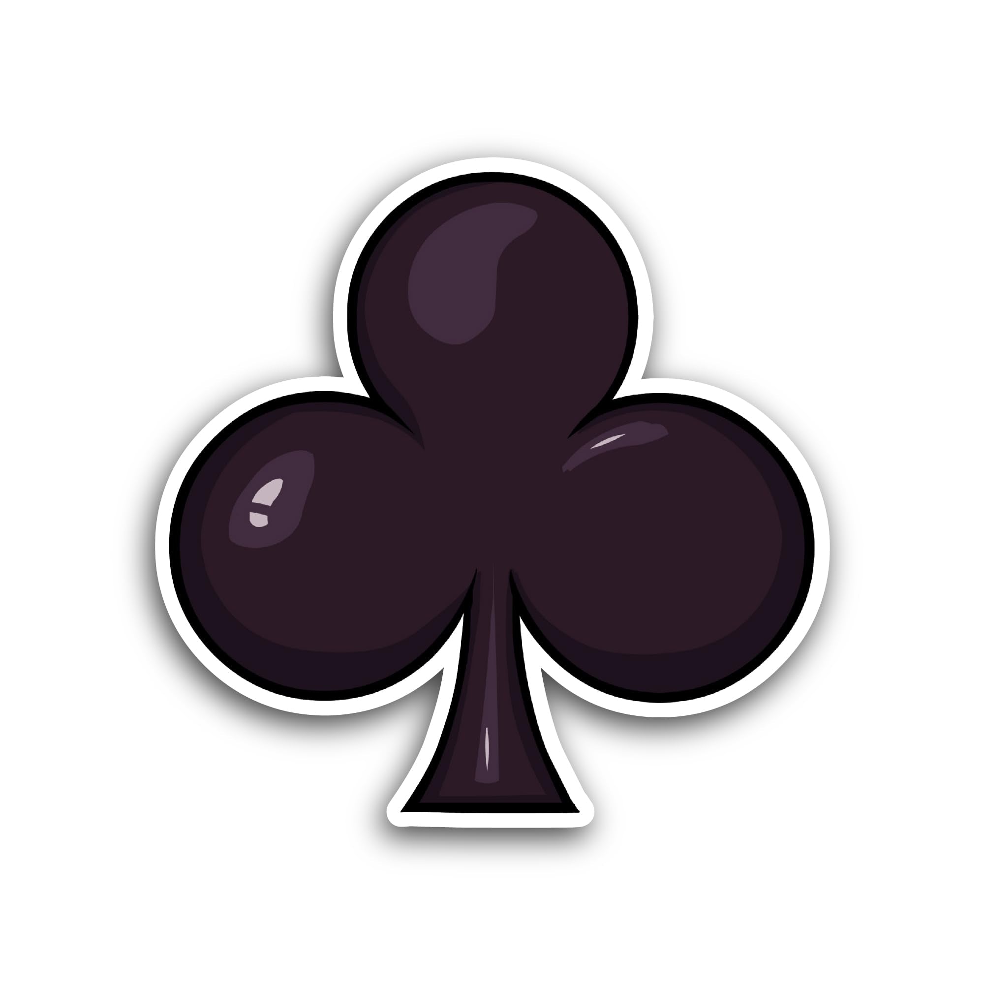 2 (Pieces) 3" and 5" Clubs Card Sticker, Waterproof Vinyl Decals for Many Purpose Like Cars, Trucks,