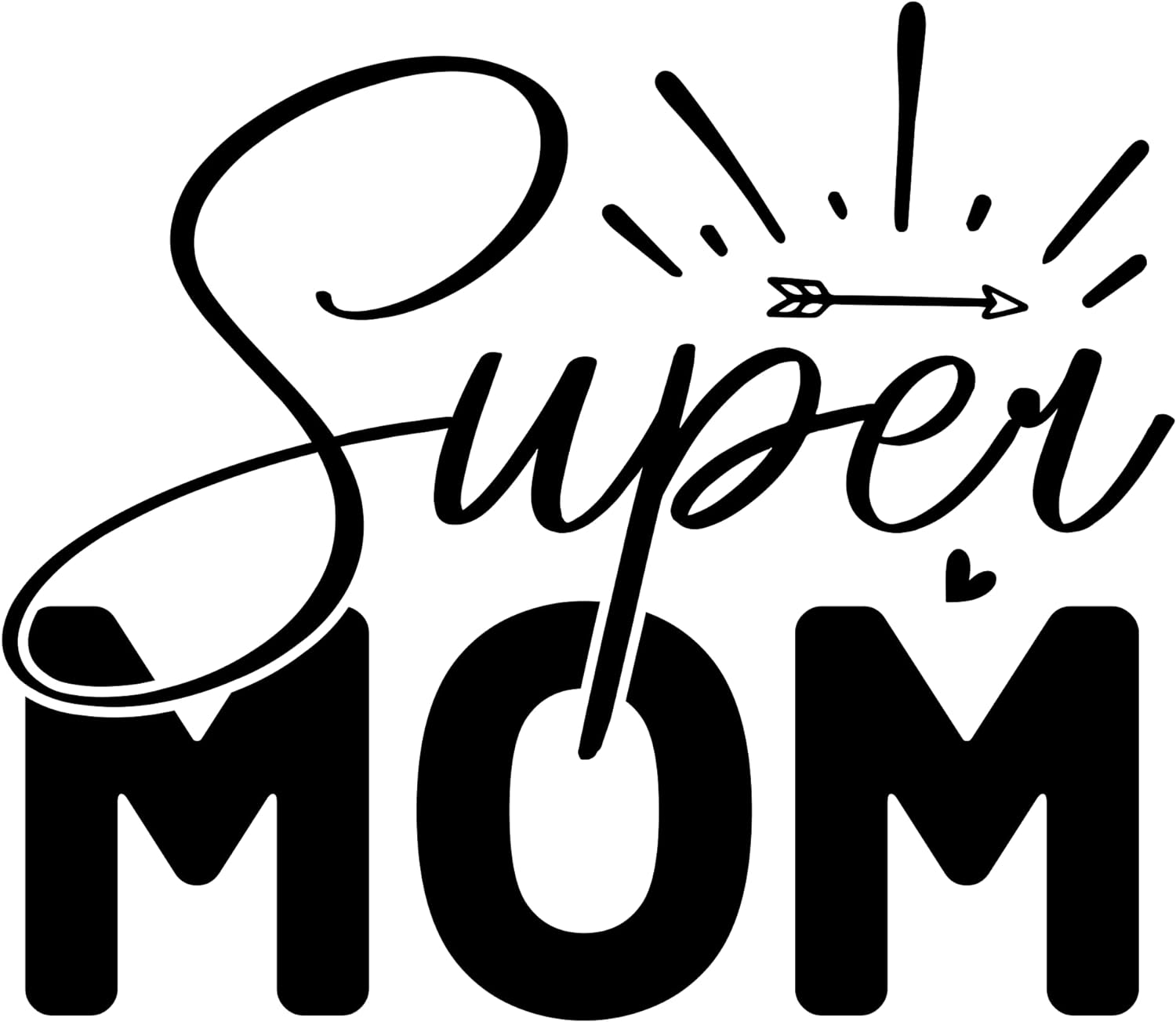 Inspirational Quote "Super Mom, Cool Sticker" Motivational Sticker Vinyl Decal Motivation Stickers- 5" Vinyl Sticker Waterproof
