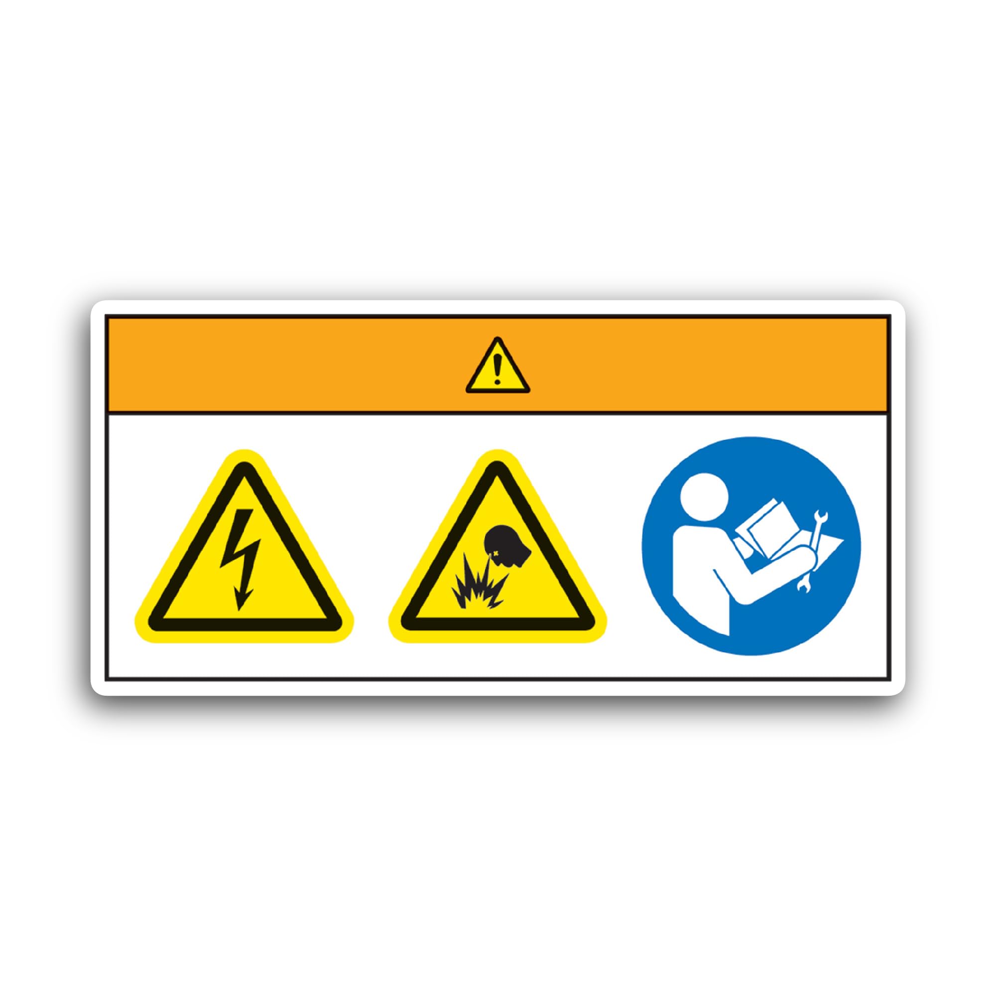 2 (Pieces) 3" and 5" Electrical Warning S1gn Sticker, Waterproof Vinyl Decals for Many Purpose Like