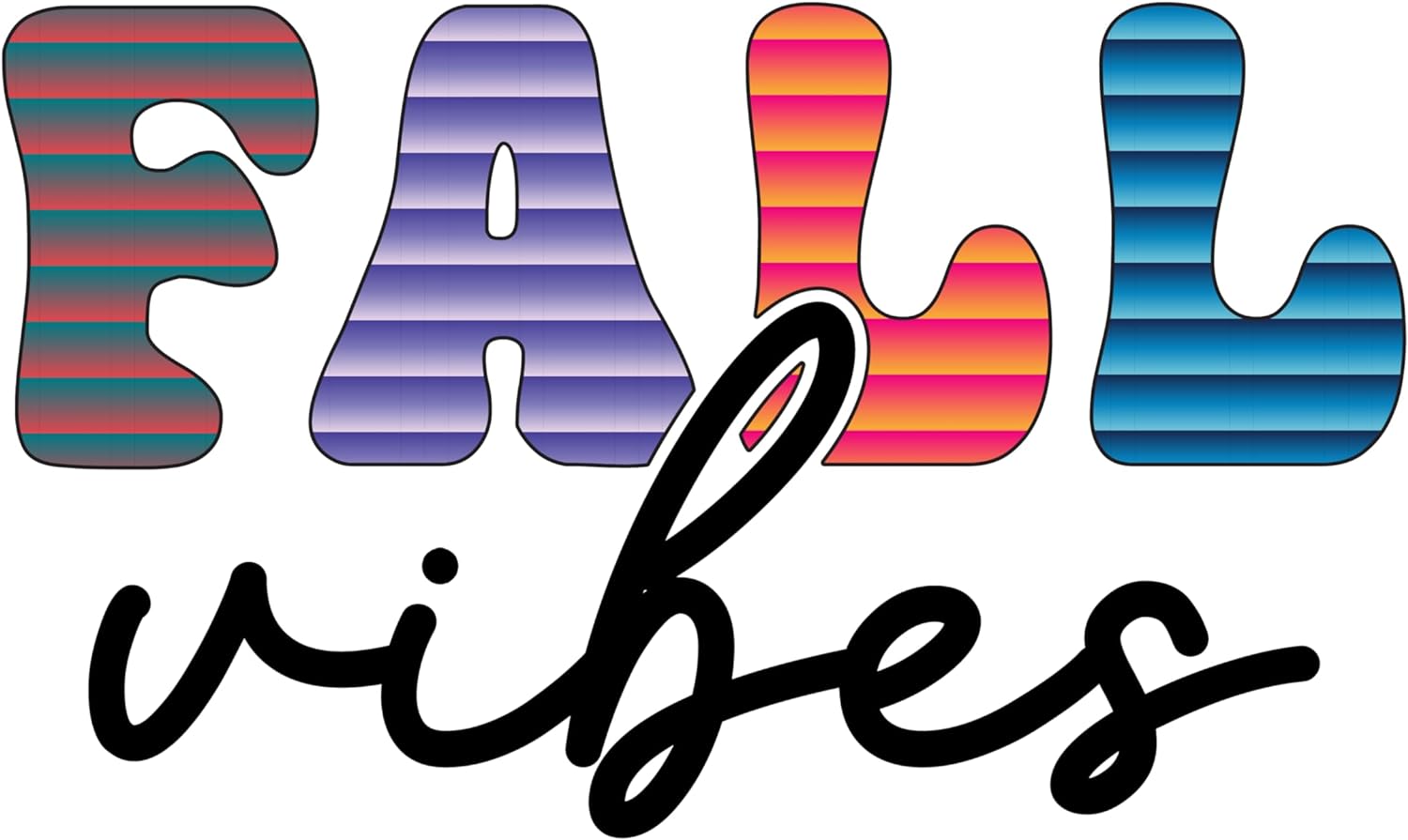 Inspirational Quote Fall Vibes Pretty Gift Motivational Sticker Vinyl Decal Motivation Stickers- 5" Vinyl Sticker Waterproof