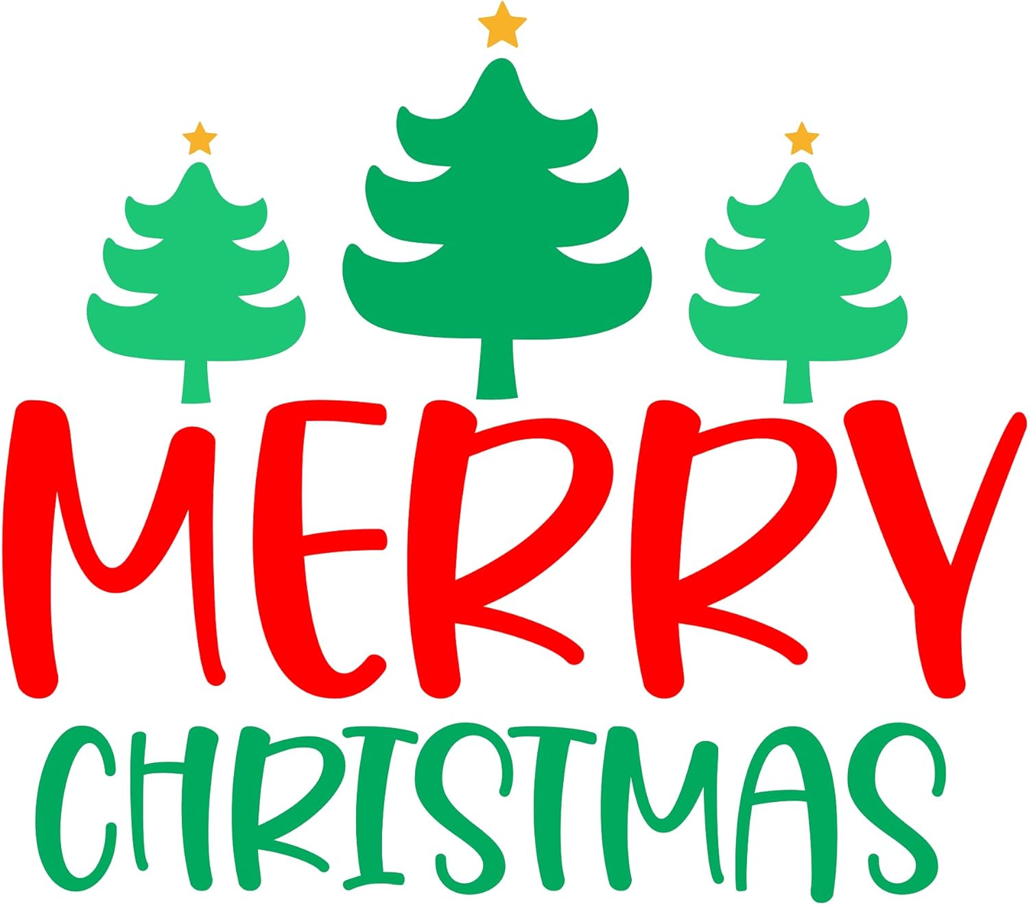 Inspirational Quote Merry Christmas Green Tree with Star Motivational Sticker Vinyl Decal Motivation Stickers- 5" Vinyl Sticker Waterproof