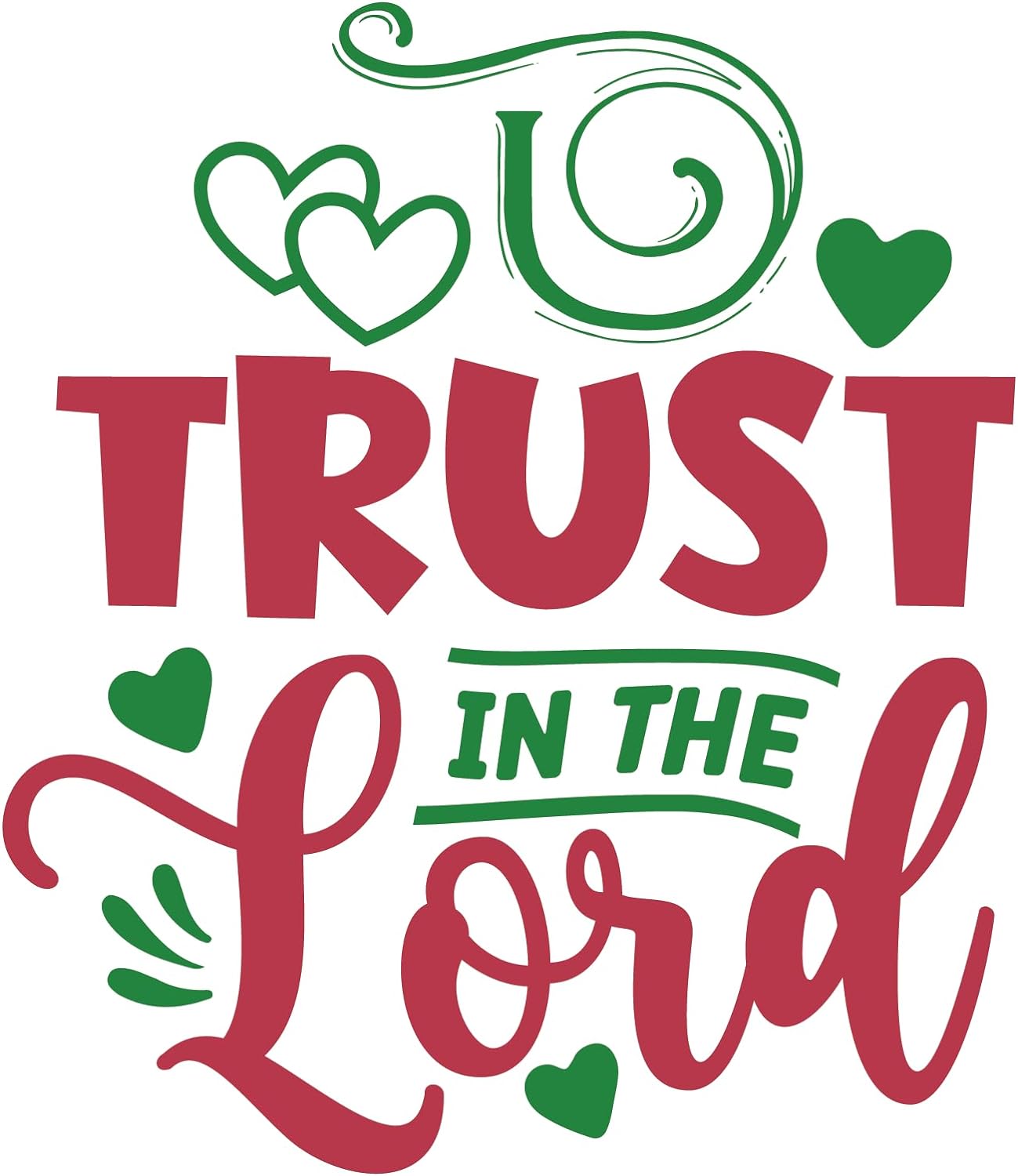 Inspirational Quote "Trust in The Lord Pretty Sticker" Motivational Sticker Vinyl Decal Motivation Stickers- 5" Vinyl Sticker Waterproof