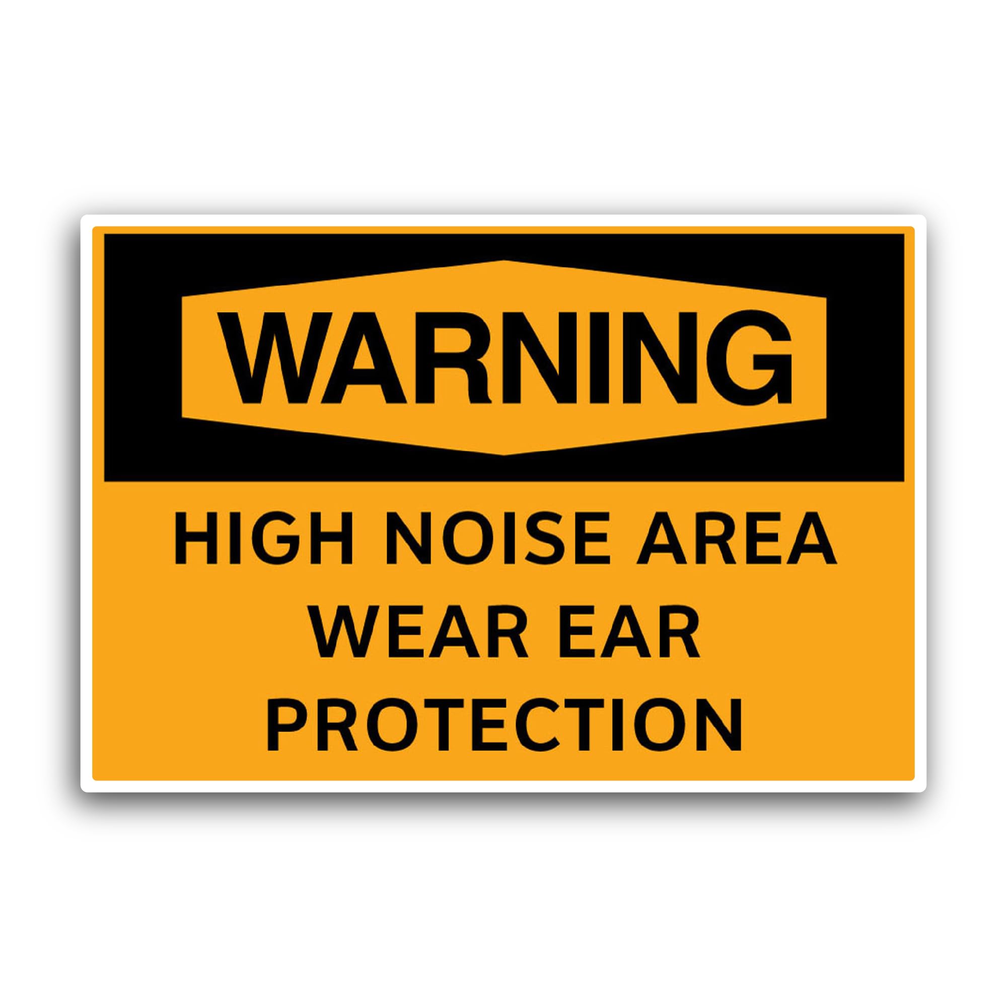 2 (Pieces) 3" and 5" High Noise Area Sticker, Waterproof Vinyl Decals for Many Purpose Like Cars, Tr