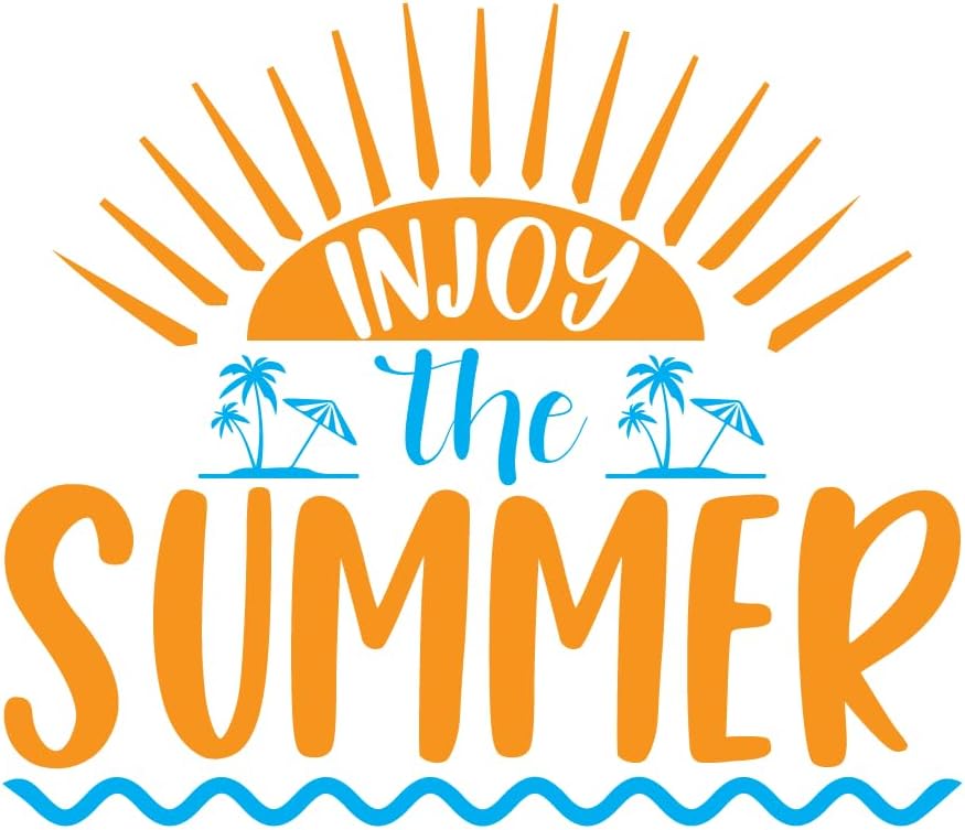 Inspirational Quote "Enjoy The Summer" Motivational Sticker Vinyl Decal Motivation Stickers- 5" Vinyl Sticker Waterproof