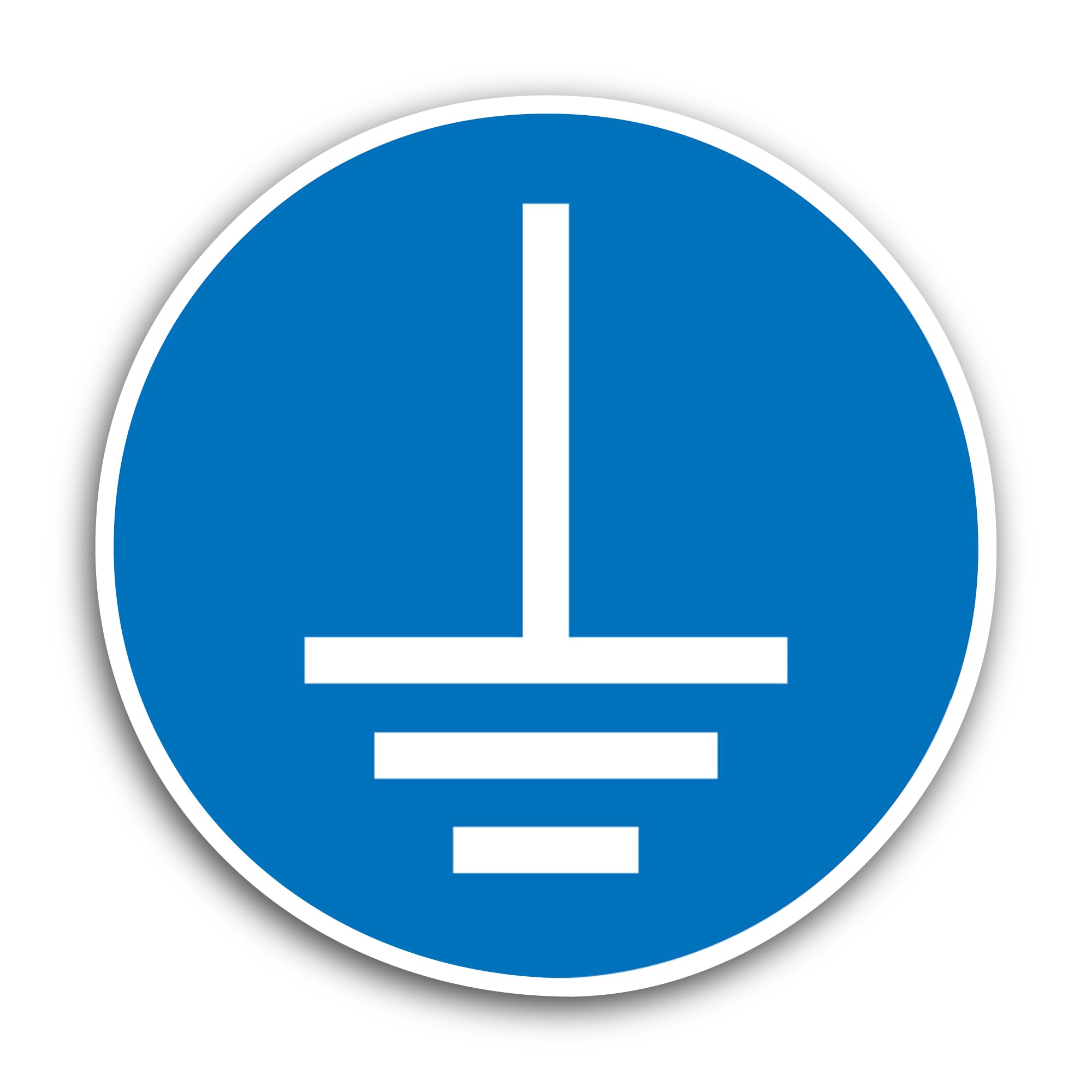 2 (Pieces) 3" and 5" Grounding Icon Sticker, Waterproof Vinyl Decals for Many Purpose Like Cars, Tru
