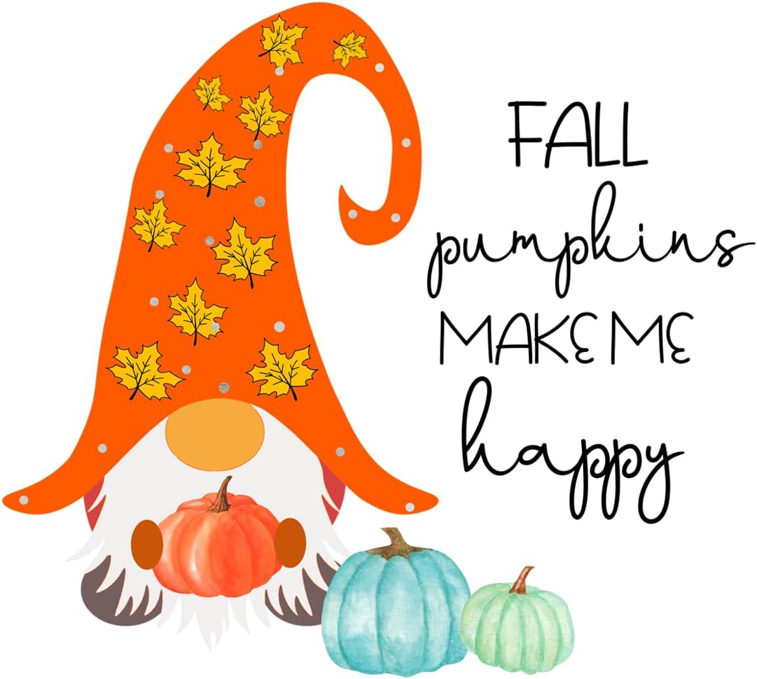 Inspirational Quote Fall Pumplins Make Me Happy Motivational Sticker Vinyl Decal Motivation Stickers- 5" Vinyl Sticker Waterproof