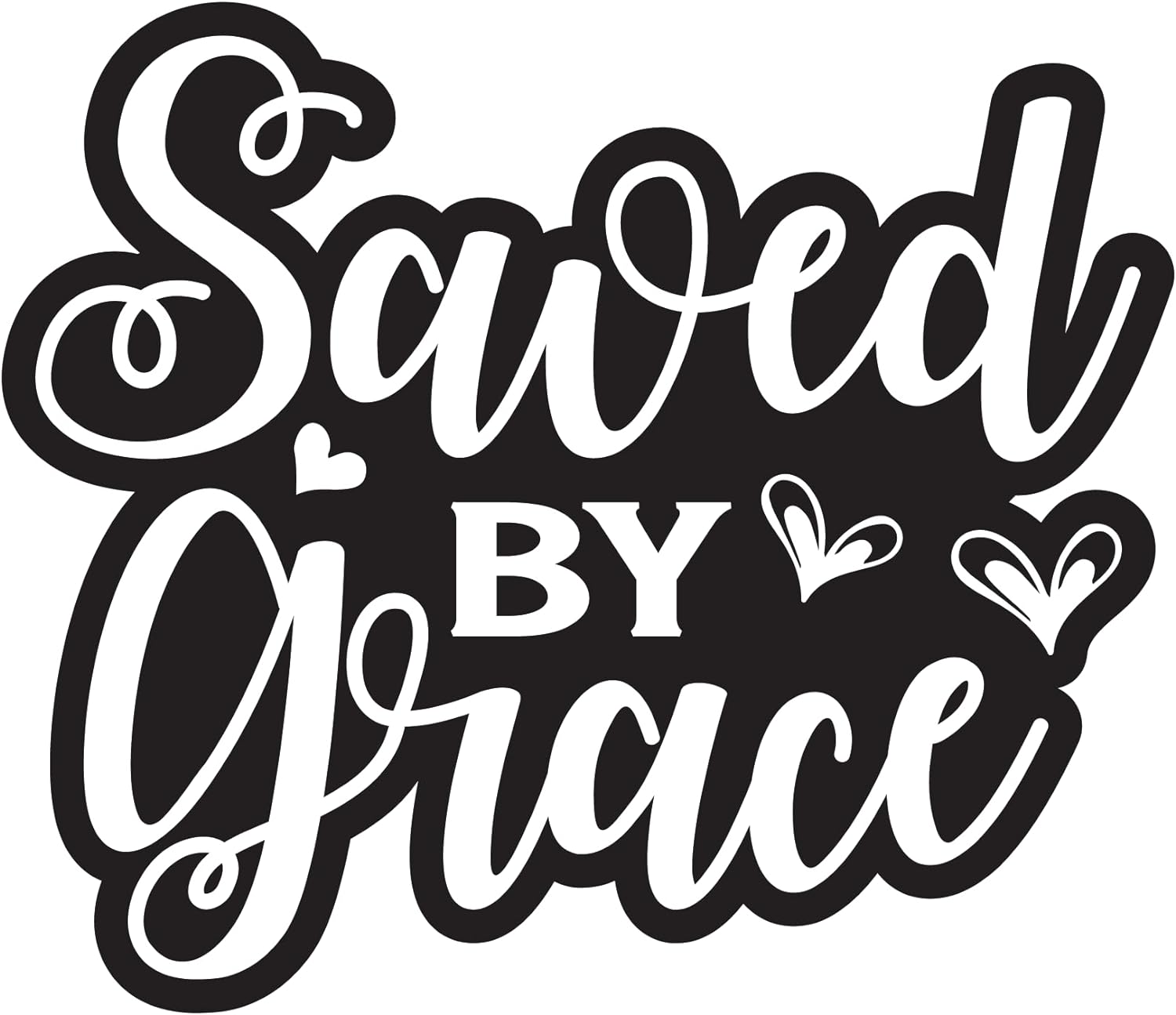 Inspirational Quote "Saved by Grace, Pretty Gift" Motivational Sticker Vinyl Decal Motivation Stickers- 5" Vinyl Sticker Waterproof