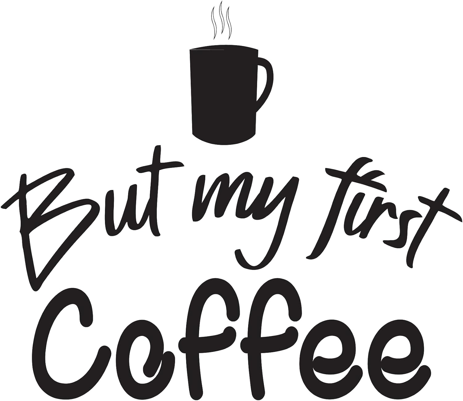 Inspirational Quote "Good Vibes and Hot Coffee" Motivational Sticker Vinyl Decal Motivation Stickers- 5" Vinyl Sticker Waterproof