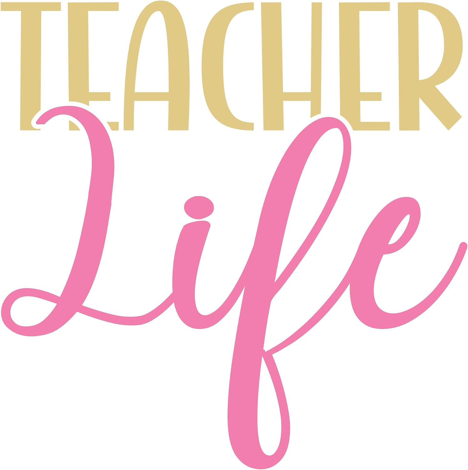Inspirational Quote "Teacher Life, Cool Sticker" Motivational Sticker Vinyl Decal Motivation Stickers- 5" Vinyl Sticker Waterproof