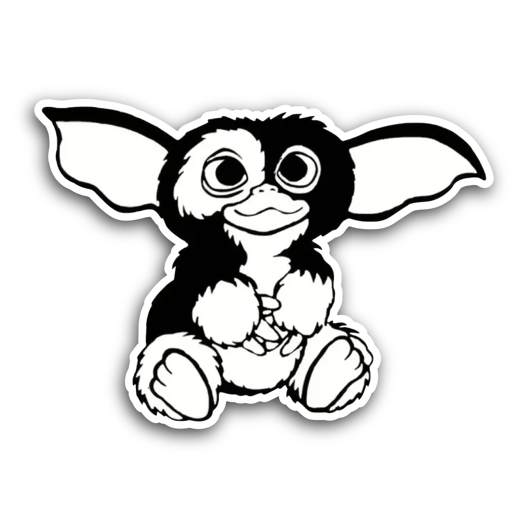 2 (Pieces) 3" and 5" Black Gremlin Sticker, Waterproof Vinyl Decals for Many Purpose Like Cars, Truc