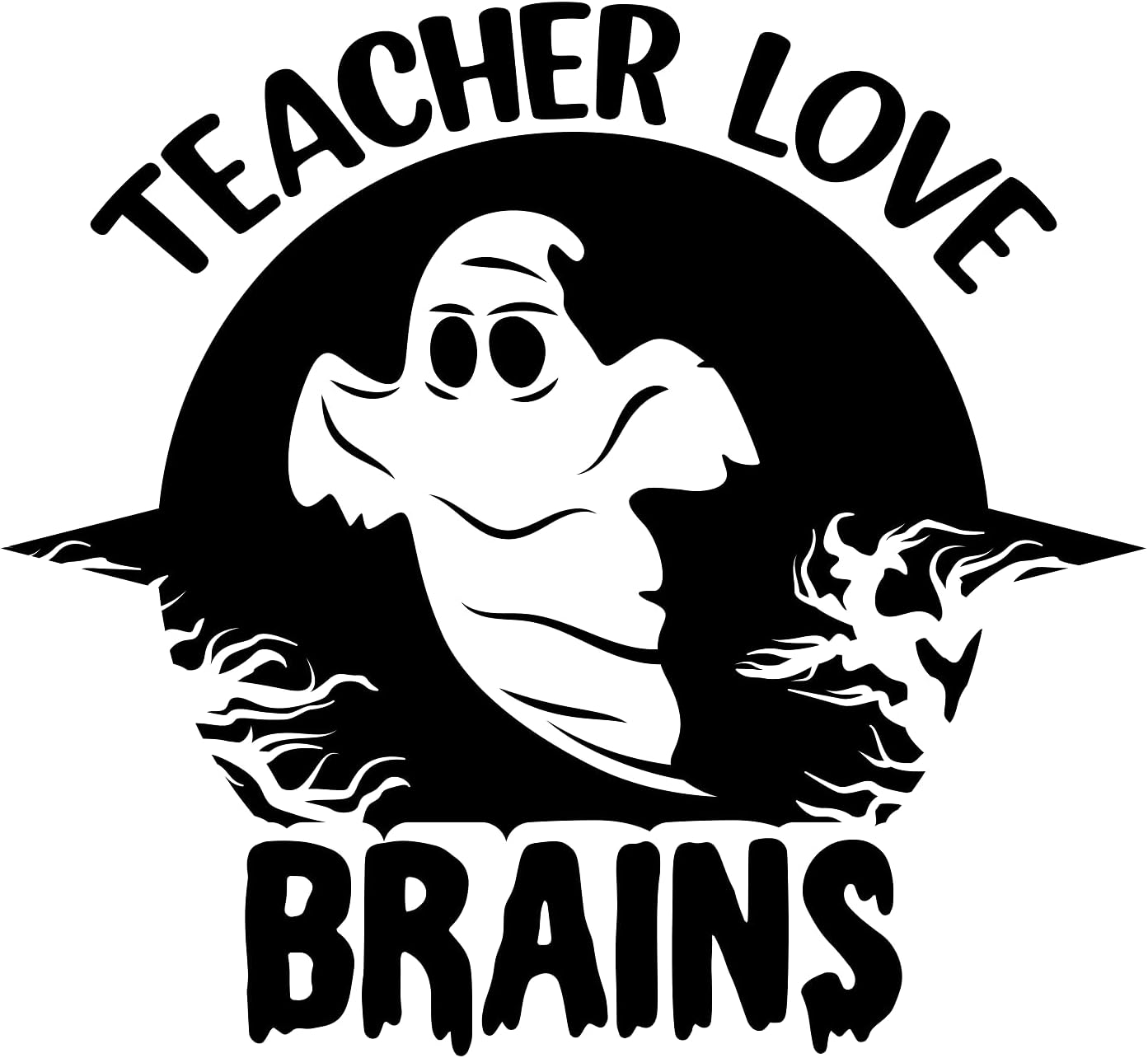 Inspirational Quote Teacher Love Brains Motivational Sticker Vinyl Decal Motivation Stickers- 5" Vinyl Sticker Waterproof
