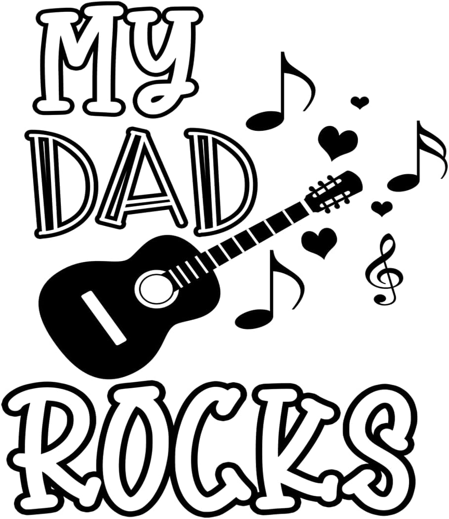 Inspirational Quote "My Dad Rocks." Motivational Sticker Vinyl Decal Motivation Stickers- 5" Vinyl Sticker Waterproof
