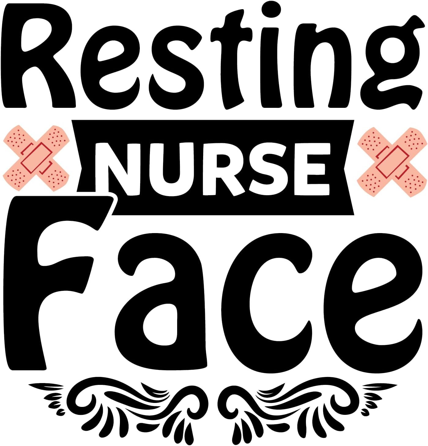 Inspirational Quote "Resting Nurse Face Sticker" Motivational Sticker Vinyl Decal Motivation Stickers- 5" Vinyl Sticker Waterproof