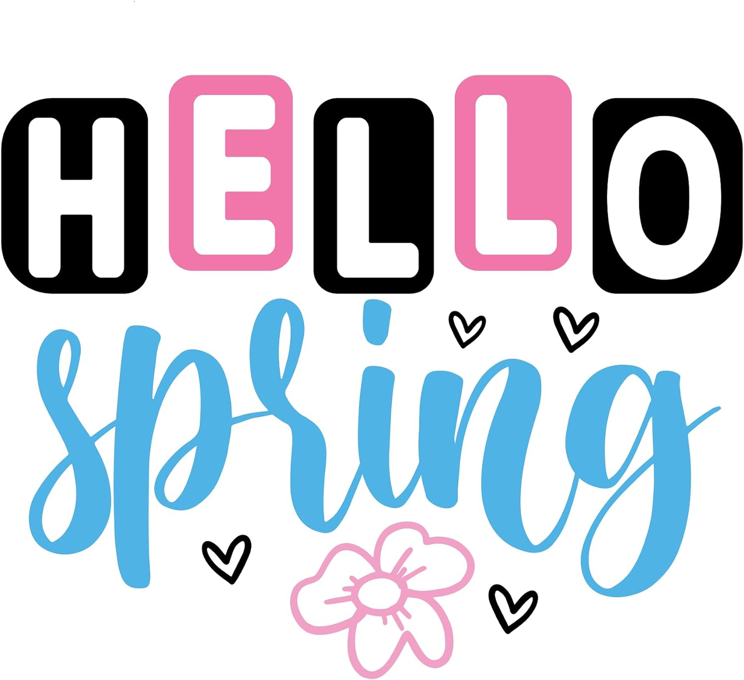 Inspirational Quote "Hello Spring" Motivational Sticker Vinyl Decal Motivation Stickers- 5" Vinyl Sticker Waterproof
