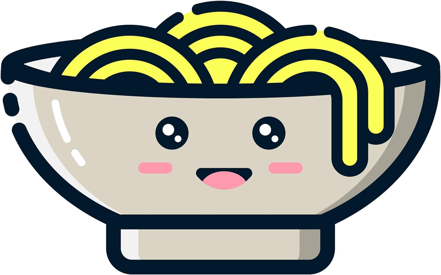 Inspirational Quote Smile Noodles Character Motivational Sticker Vinyl Decal Motivation Stickers- 5" Vinyl Sticker Waterproof