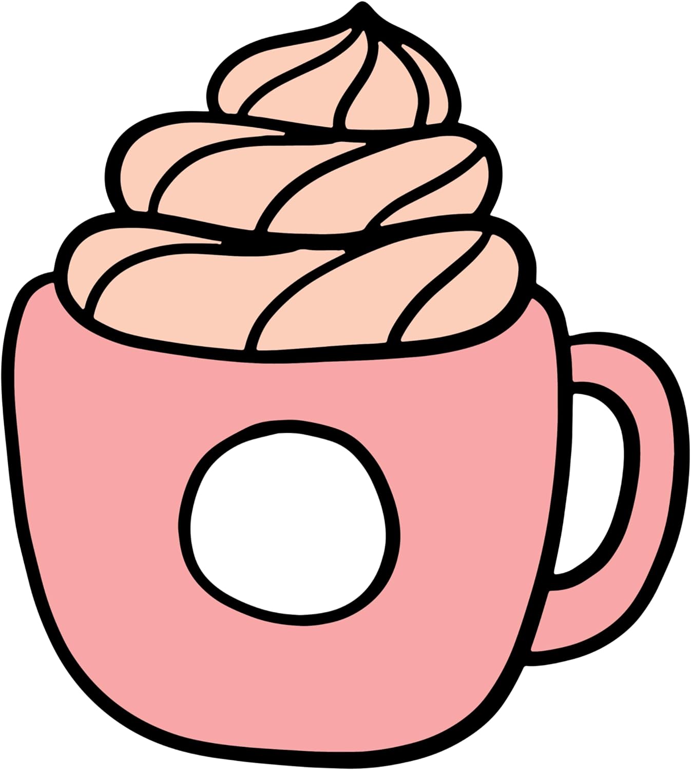 Inspirational Quote Cup with Swirl Cream Motivational Sticker Vinyl Decal Motivation Stickers- 5" Vinyl Sticker Waterproof