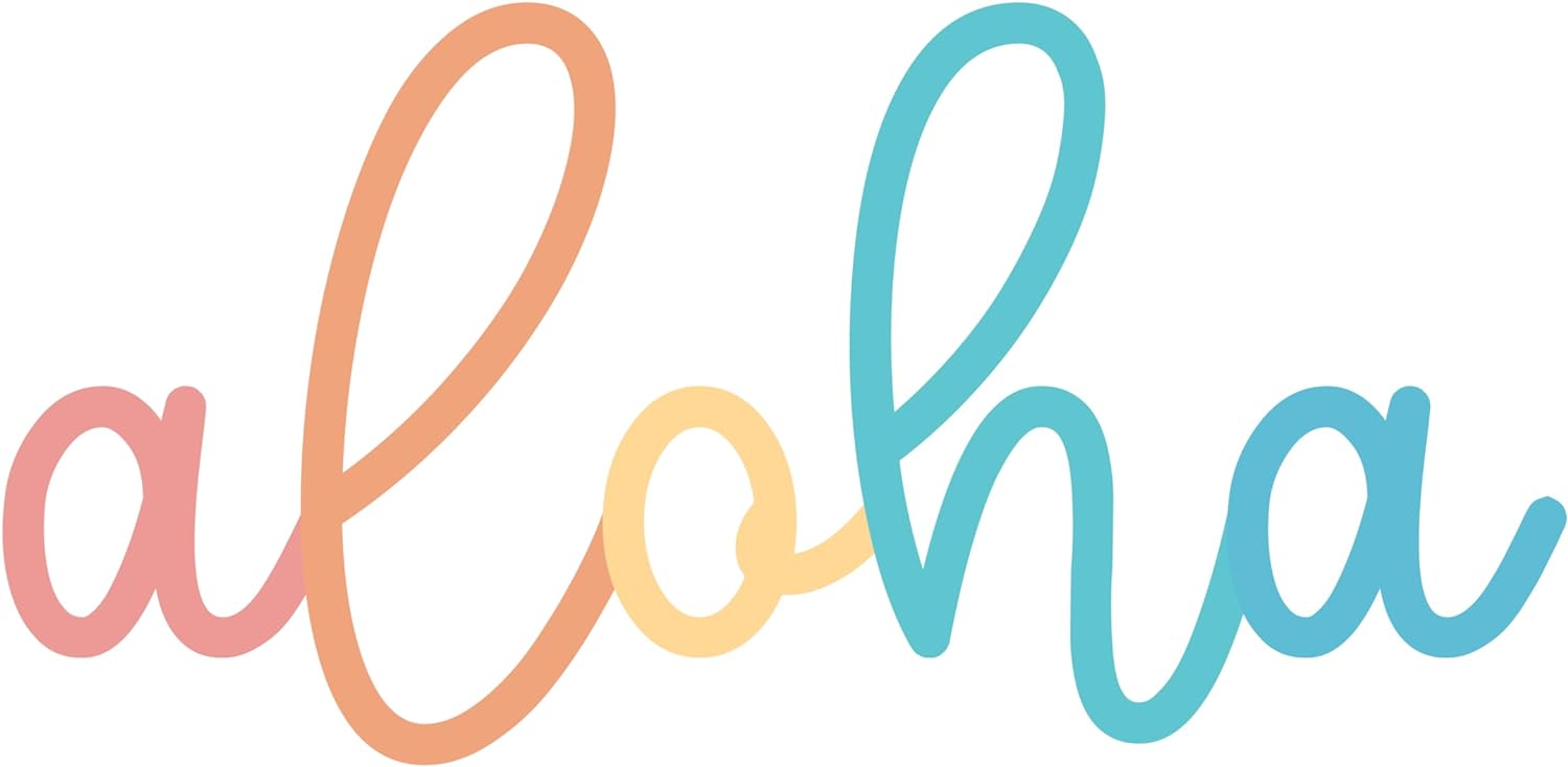 Inspirational Quote "Aloha" Motivational Sticker Vinyl Decal Motivation Stickers- 5" Vinyl Sticker Waterproof