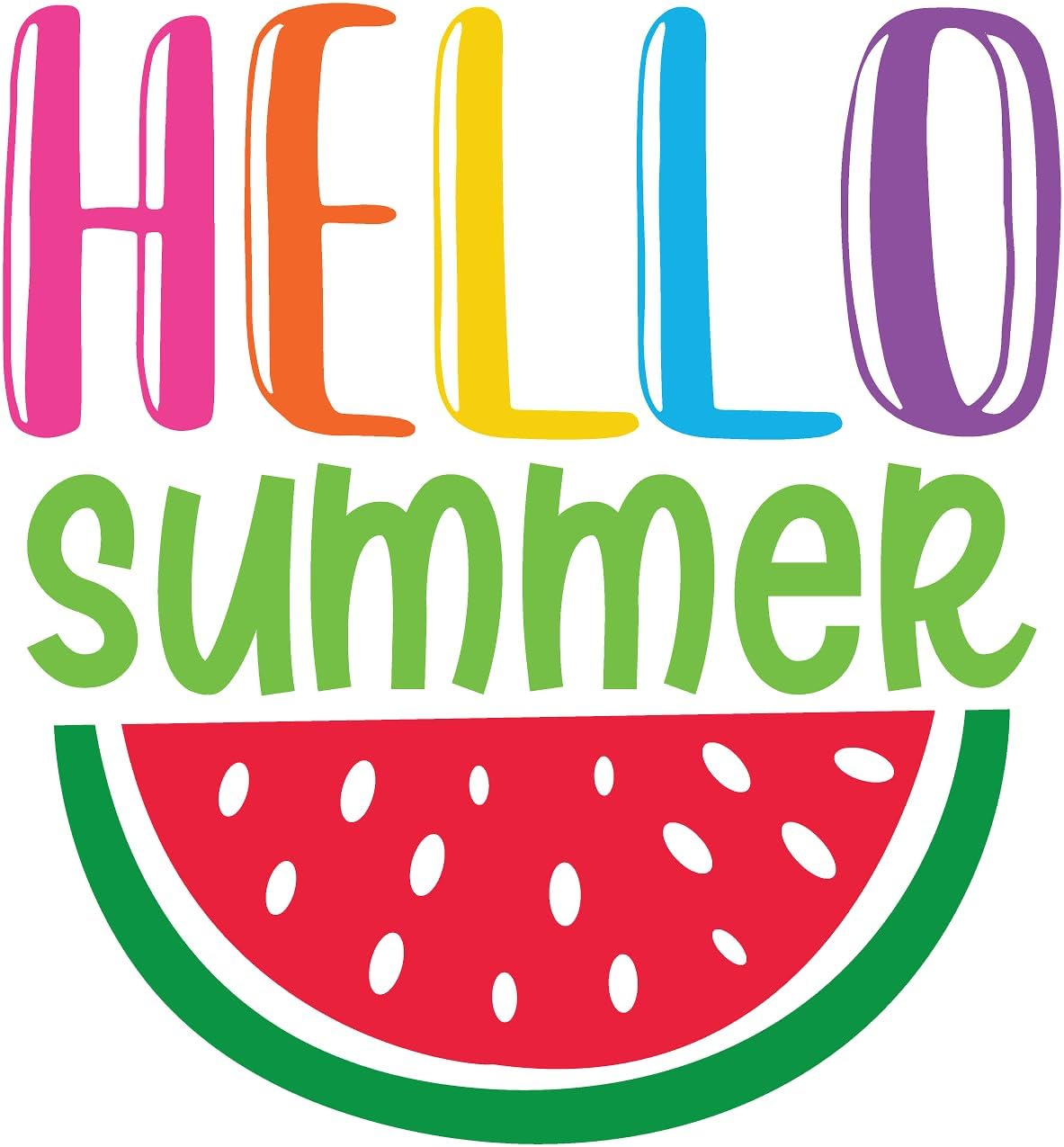 Inspirational Quote "Hello Summer" Motivational Sticker Vinyl Decal Motivation Stickers- 5" Vinyl Sticker Waterproof