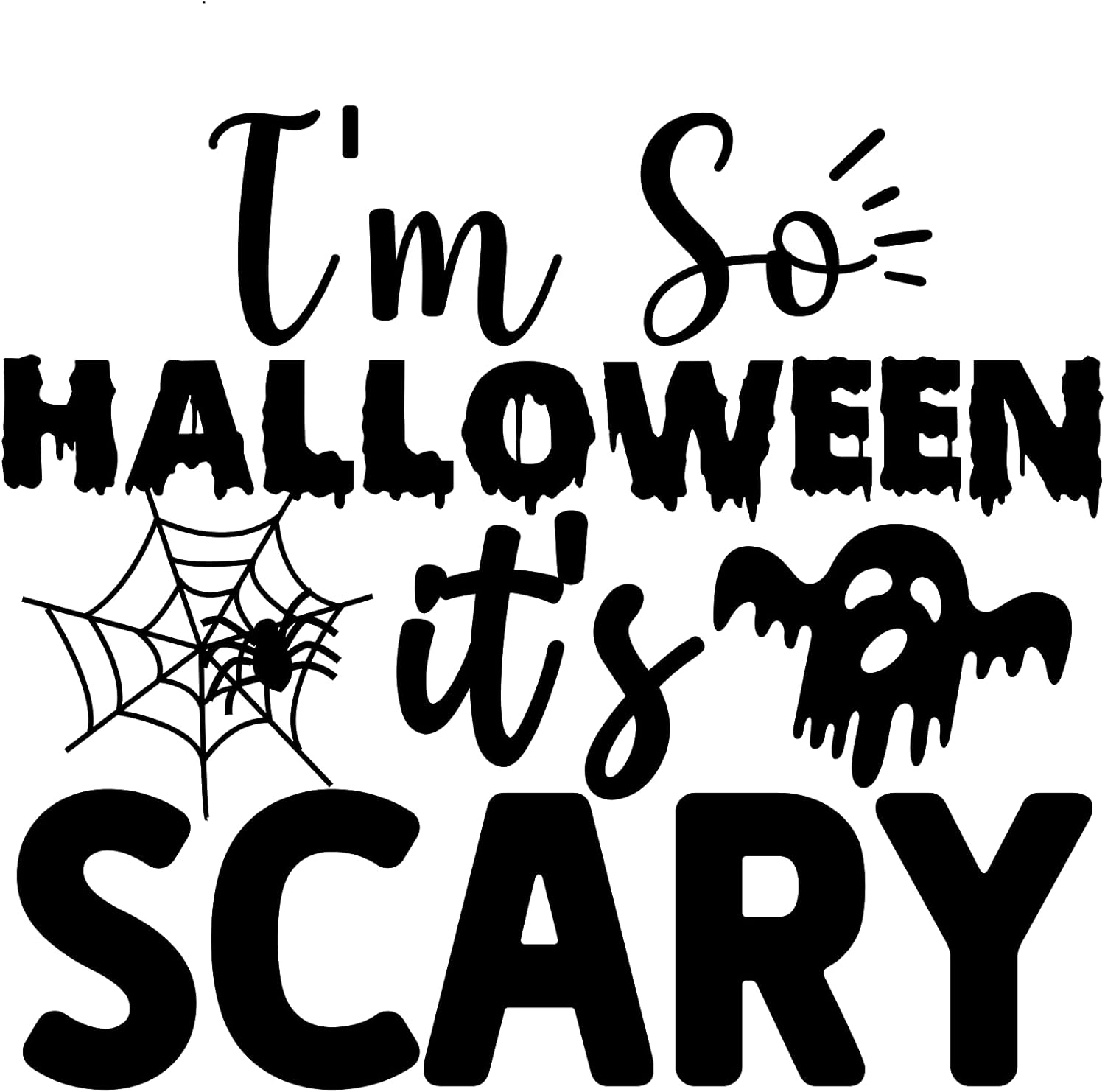 Inspirational Quote I'm So Halloween Its Scary Motivational Sticker Vinyl Decal Motivation Stickers- 5" Vinyl Sticker Waterproof