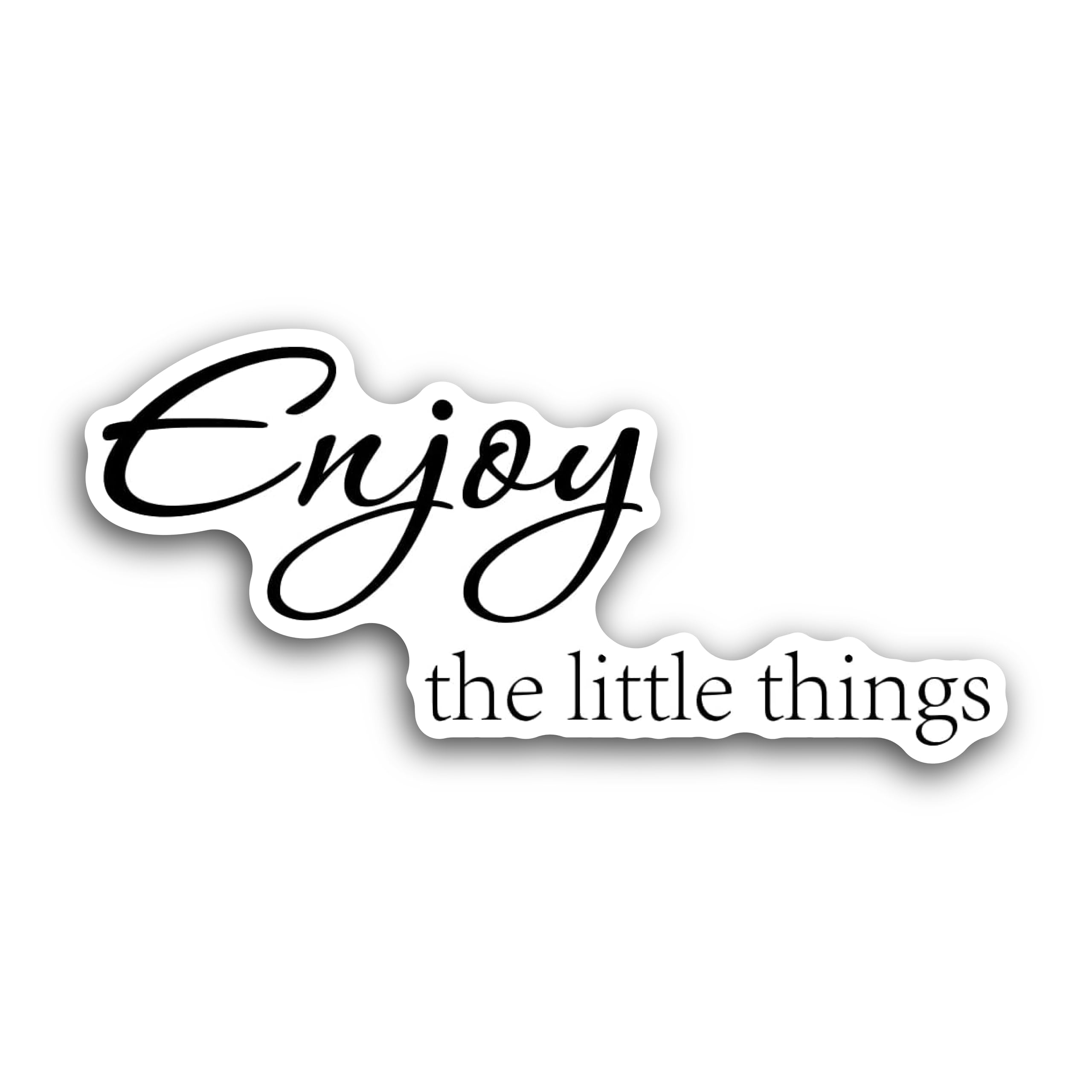 2 (Pieces) 3" and 5" Enjoy The Little Things Decal Sticker, Waterproof Vinyl Decals for Many Purpose