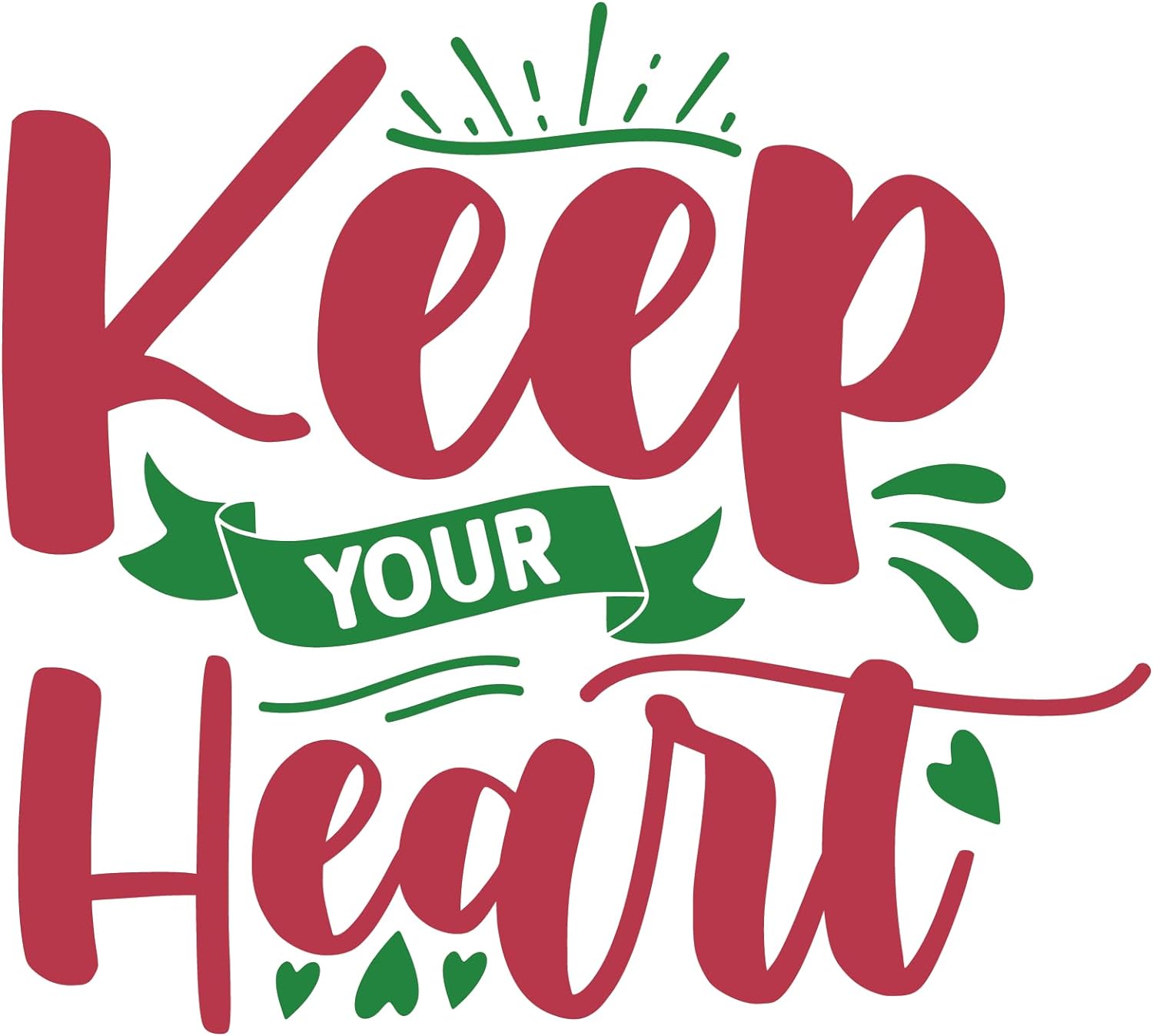 Inspirational Quote "Keep Your Heart Pretty Sticker" Motivational Sticker Vinyl Decal Motivation Stickers- 5" Vinyl Sticker Waterproof