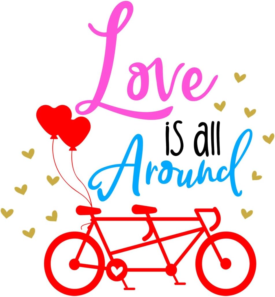 Inspirational Quote Love is All Around Motivational Sticker Vinyl Decal Motivation Stickers- 5" Vinyl Sticker Waterproof