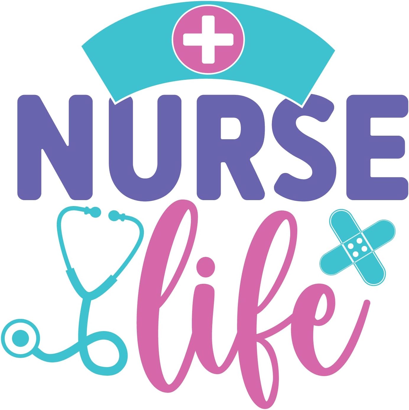 Inspirational Quote "Nurse Life - Sticker" Motivational Sticker Vinyl Decal Motivation Stickers- 5" Vinyl Sticker Waterproof