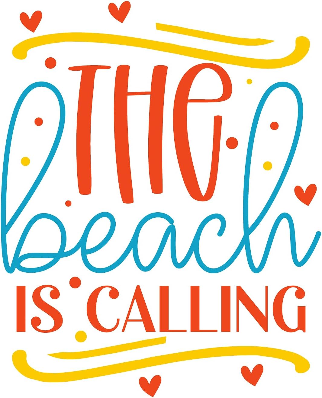Inspirational Quote "The Beach is Calling" Motivational Sticker Vinyl Decal Motivation Stickers- 5" Vinyl Sticker Waterproof