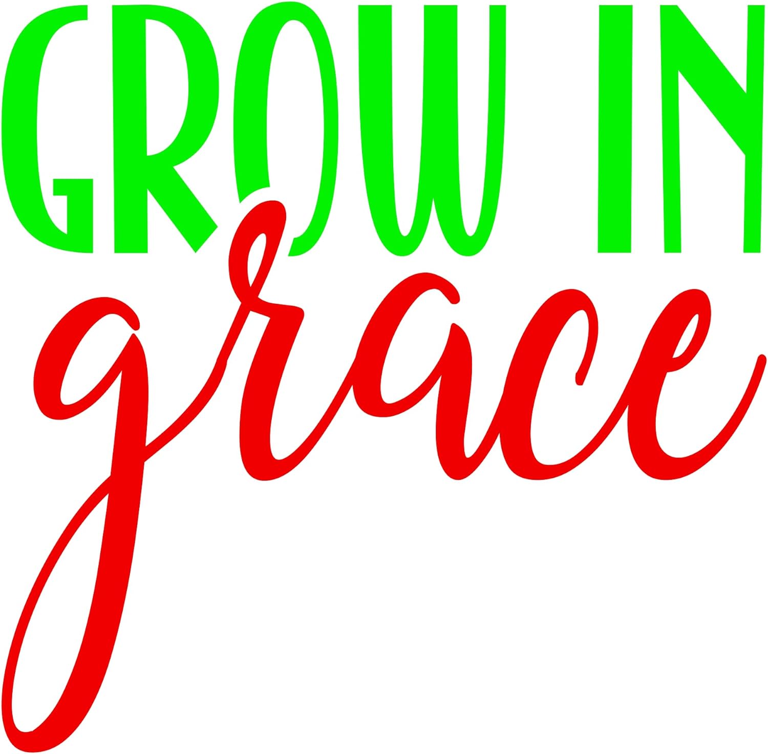 Inspirational Quote "Gow in Grace' Pretty Gift Sticker" Motivational Sticker Vinyl Decal Motivation Stickers- 5" Vinyl Sticker Waterproof