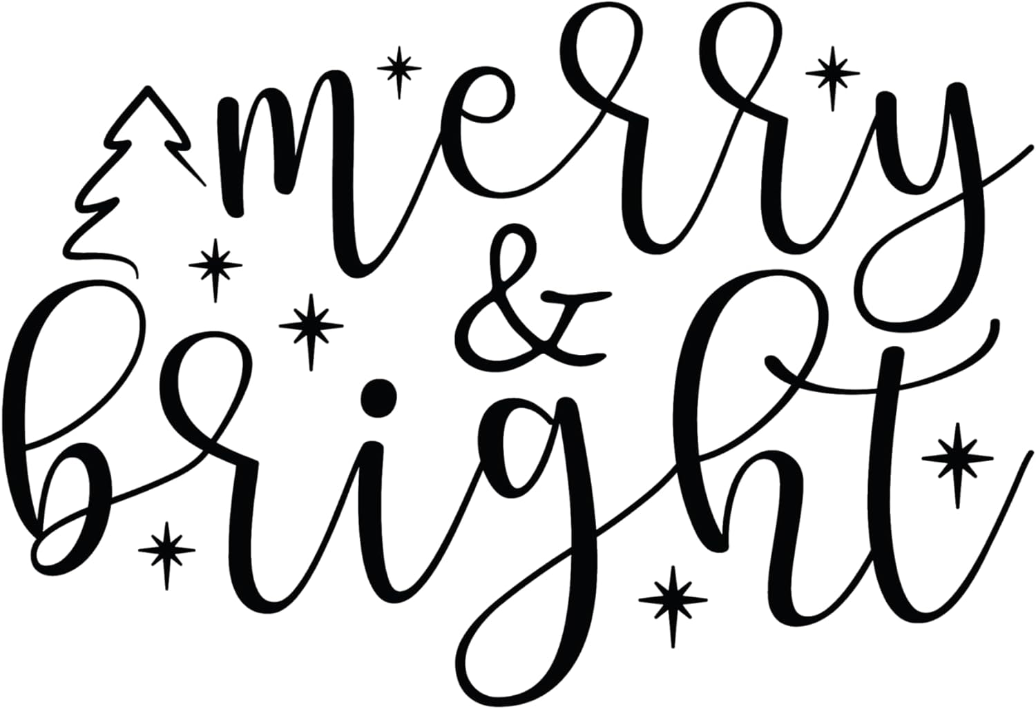 Inspirational Quote Merry & Bright Motivational Sticker Vinyl Decal Motivation Stickers- 5" Vinyl Sticker Waterproof