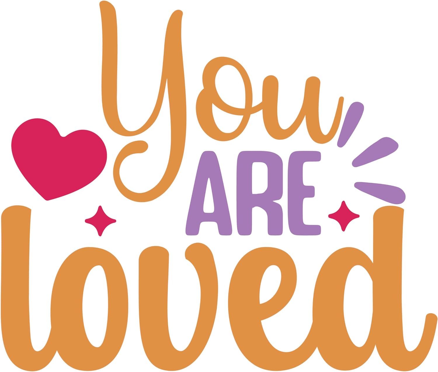 Inspirational Quote "You are Loved Sticker" Motivational Sticker Vinyl Decal Motivation Stickers- 5" Vinyl Sticker Waterproof
