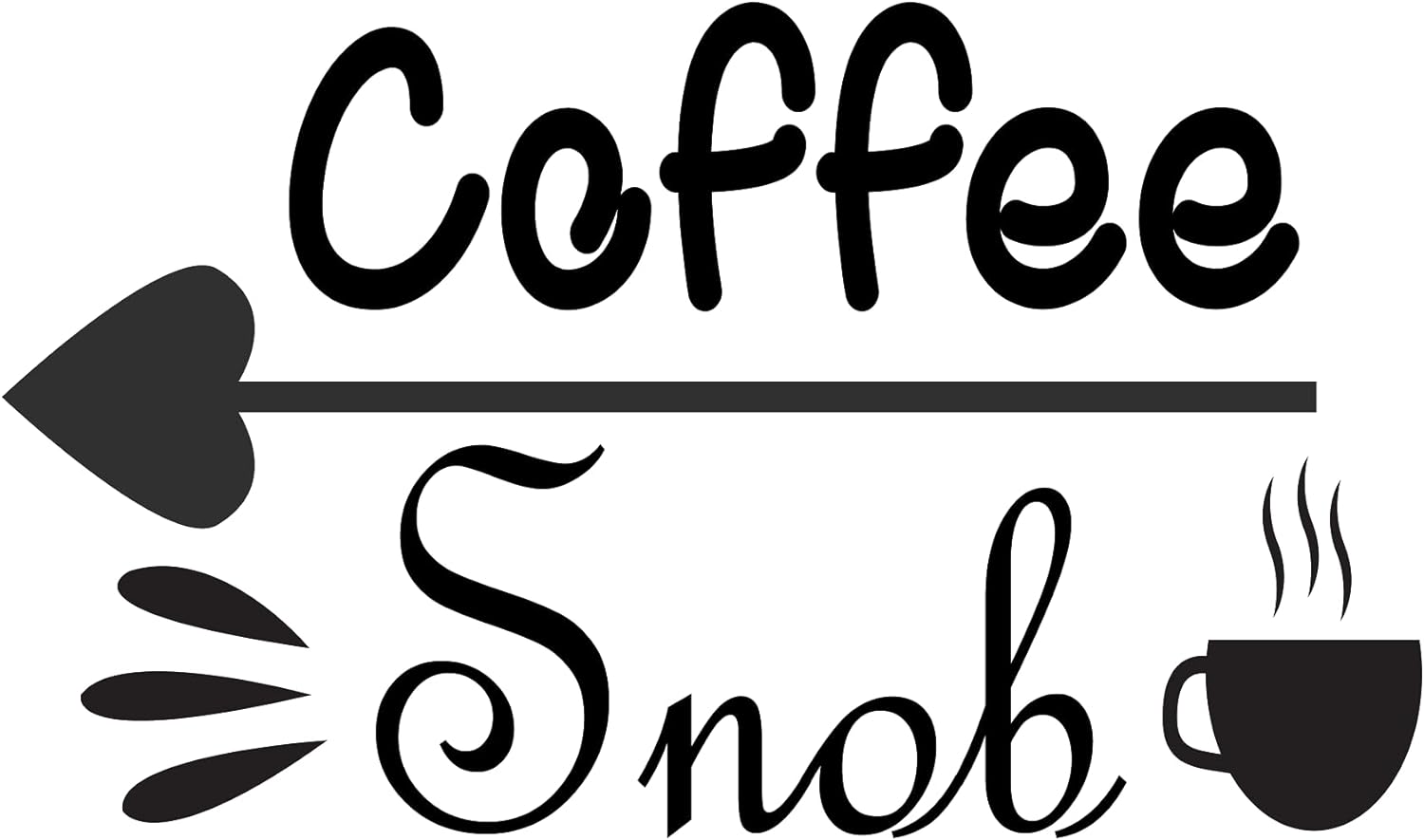 Inspirational Quote "Coffee Snob" Motivational Sticker Vinyl Decal Motivation Stickers- 5" Vinyl Sticker Waterproof