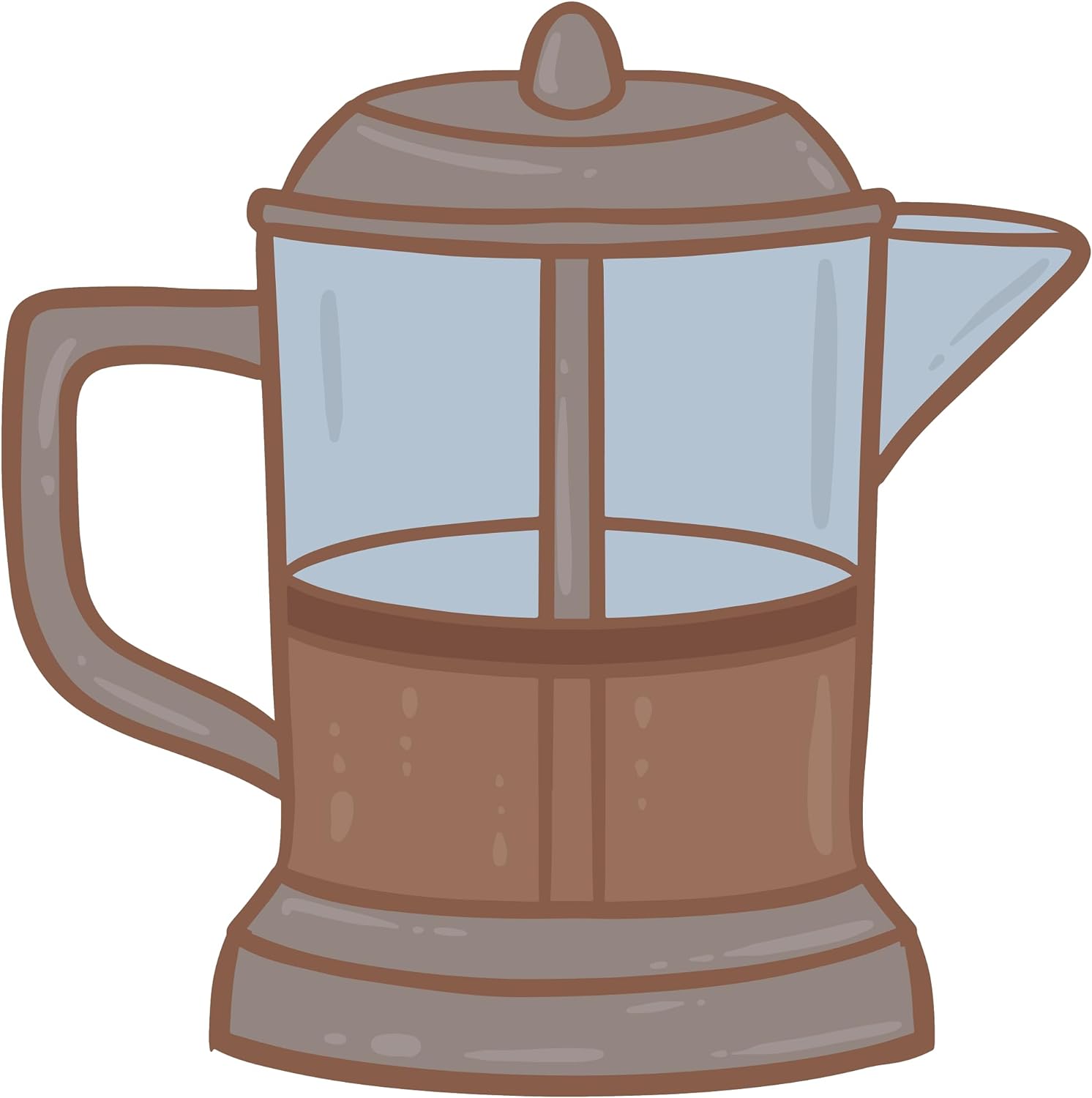 Inspirational Quote "Coffee Press Vector" Motivational Sticker Vinyl Decal Motivation Stickers- 5" Vinyl Sticker Waterproof