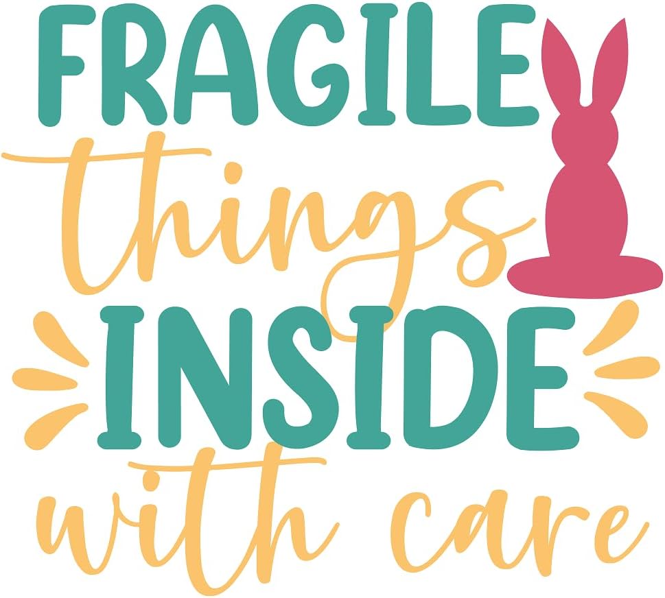 Inspirational Quote "Fragile Things Inside with Care" Motivational Sticker Vinyl Decal Motivation Stickers- 5" Vinyl Sticker Waterproof