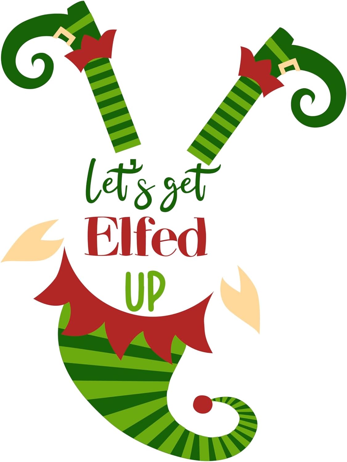 Inspirational Quote Let's Get Elfed Up Motivational Sticker Vinyl Decal Motivation Stickers- 5" Vinyl Sticker Waterproof