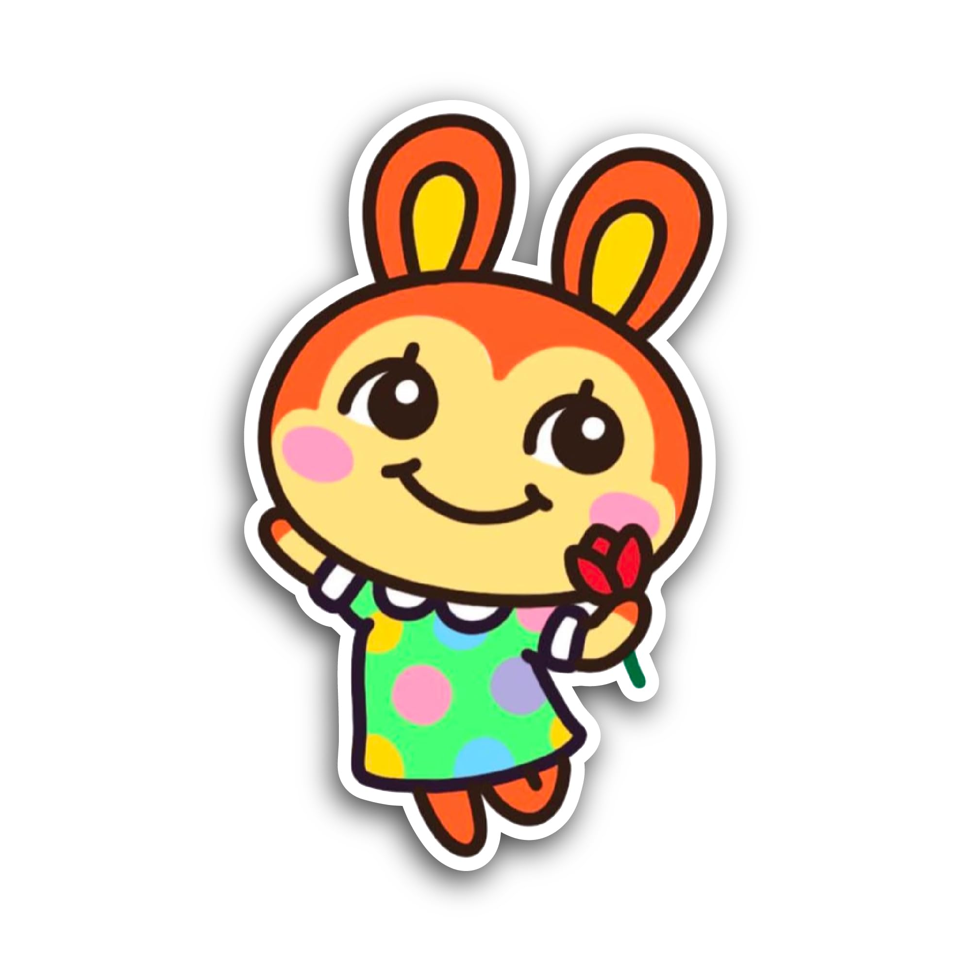 2 (Pieces) 3" and 5" Bunny Animal Sticker, Waterproof Vinyl Decals for Many Purpose Like Cars, Truck