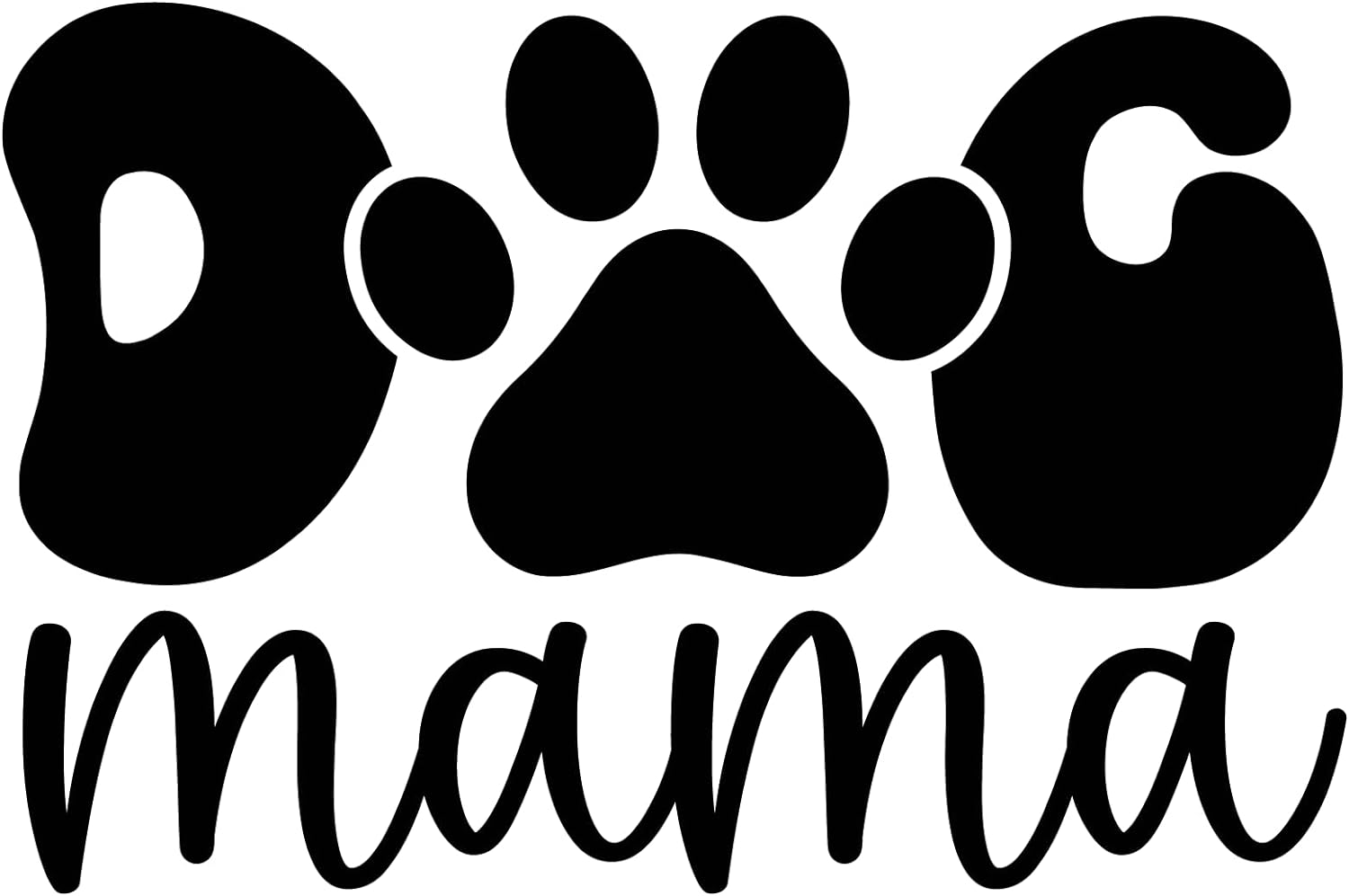 Inspirational Quote "Dog Mama, Great Sticker" Motivational Sticker Vinyl Decal Motivation Stickers- 5" Vinyl Sticker Waterproof
