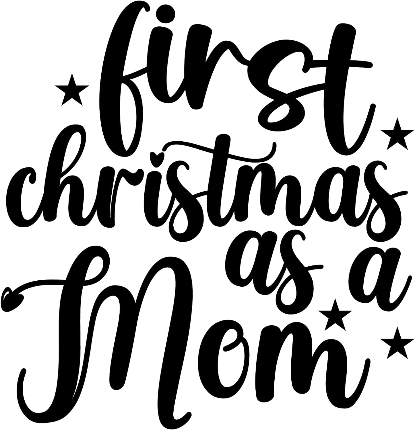 Inspirational Quote First Christmas As A Mom Motivational Sticker Vinyl Decal Motivation Stickers- 5" Vinyl Sticker Waterproof