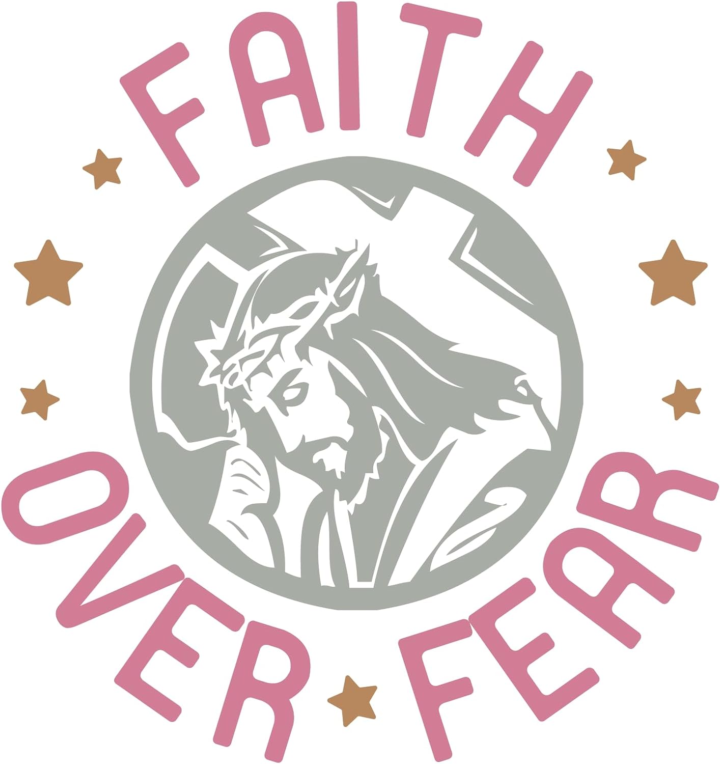 Inspirational Quote "Faith Over Fear, Sticker Great Gift" Motivational Sticker Vinyl Decal Motivation Stickers- 5" Vinyl Sticker Waterproof