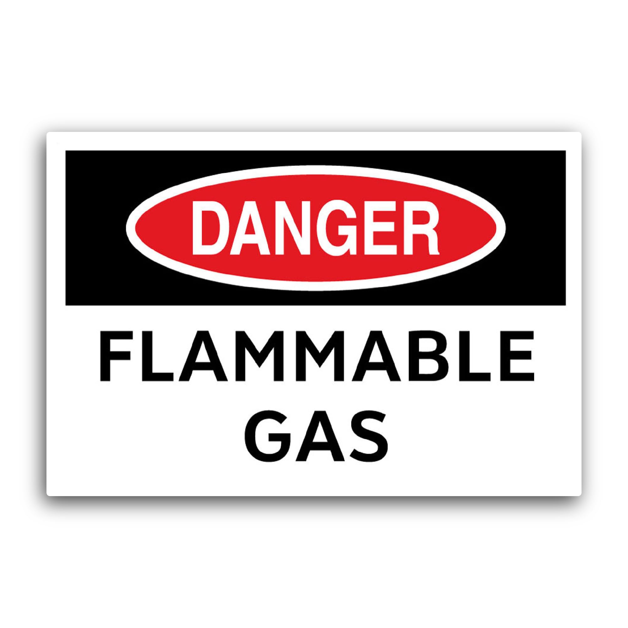 2 (Pieces) 3" and 5" Danger Flammable Gas Sticker, Waterproof Vinyl Decals for Many Purpose Like Car