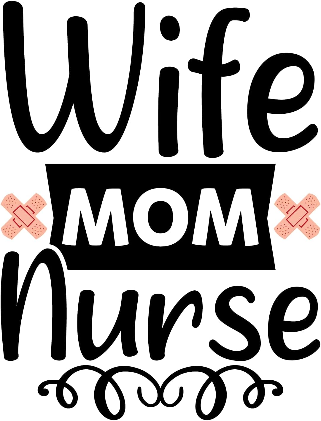 Inspirational Quote "Wife Mom Nurse Icon Stioker" Motivational Sticker Vinyl Decal Motivation Stickers- 5" Vinyl Sticker Waterproof