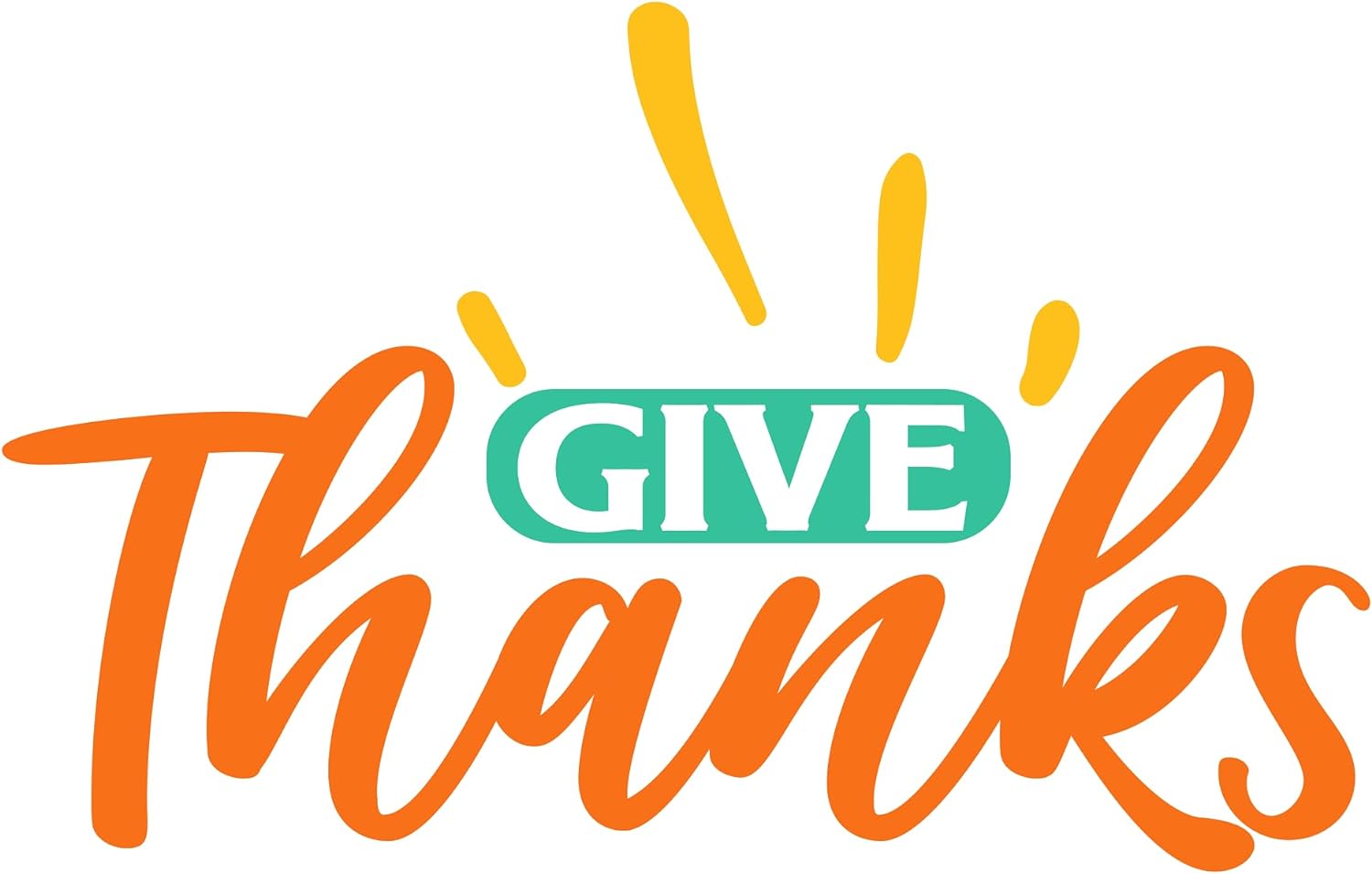 Inspirational Quote Give Thanks Motivational Sticker Vinyl Decal Motivation Stickers- 5" Vinyl Sticker Waterproof